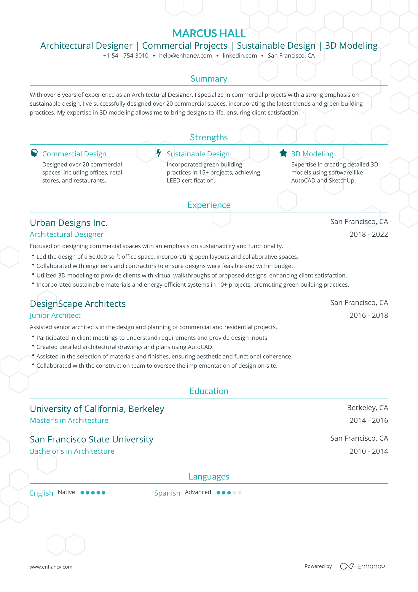Traditional Architectural Designer Resume Template