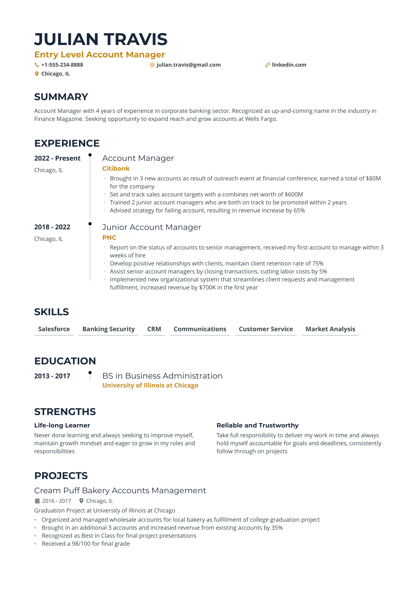 account manager resume examples