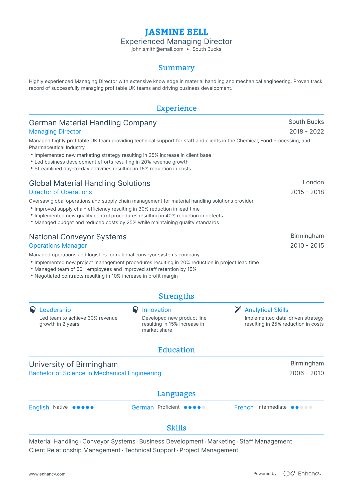 Traditional Director Resume Template