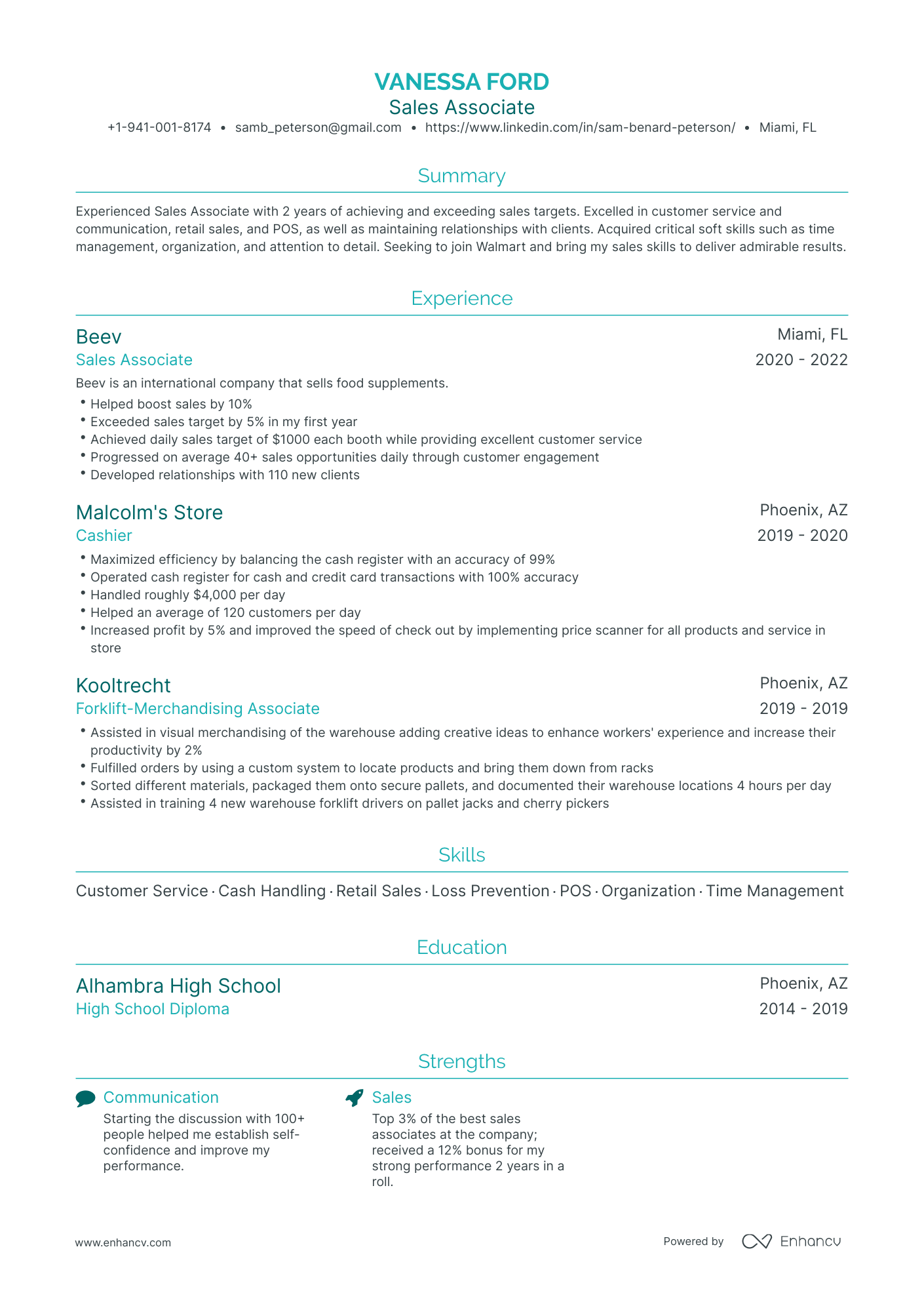 5 Walmart Resume Examples & Guide for 2024