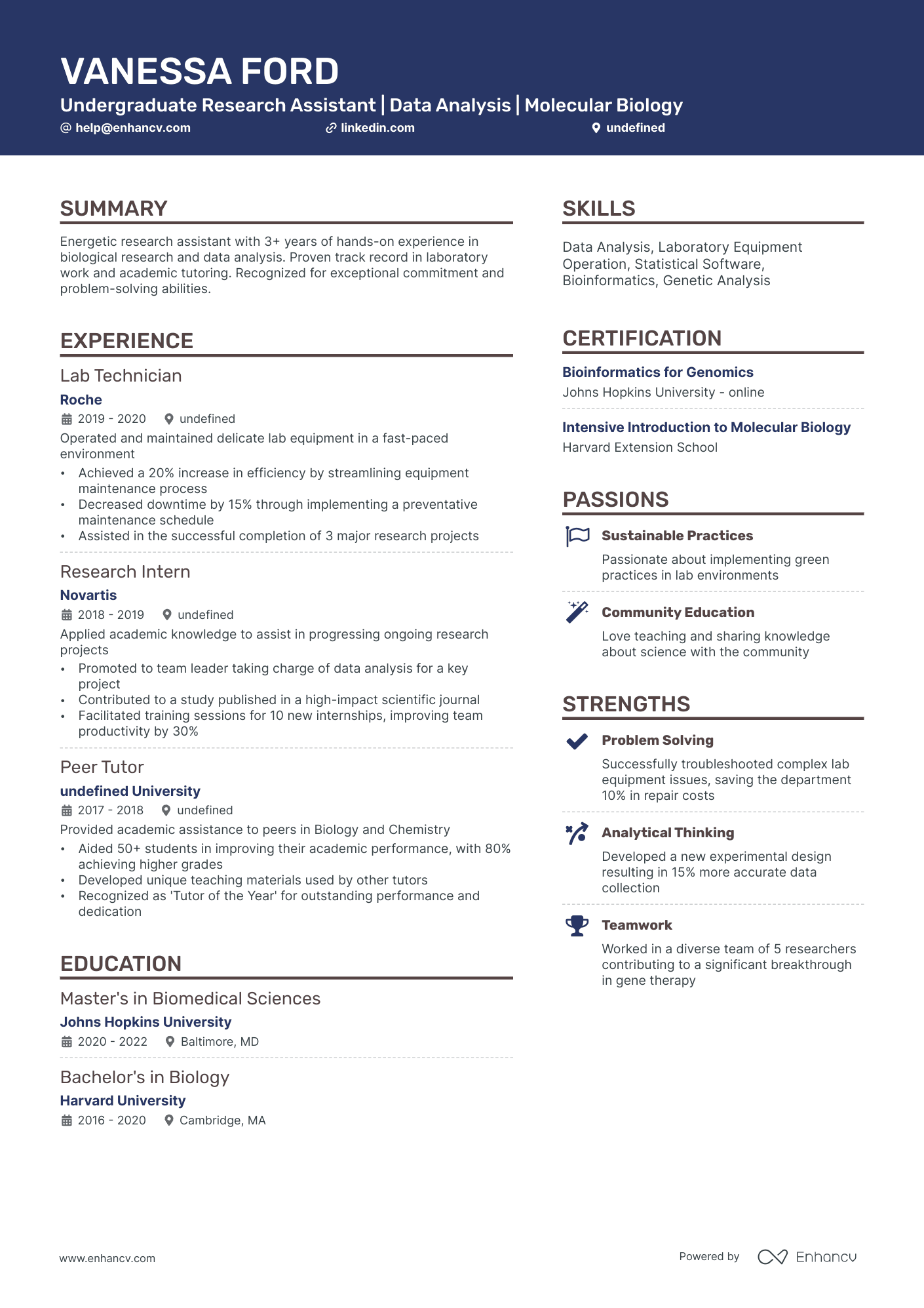 research assistant on cv