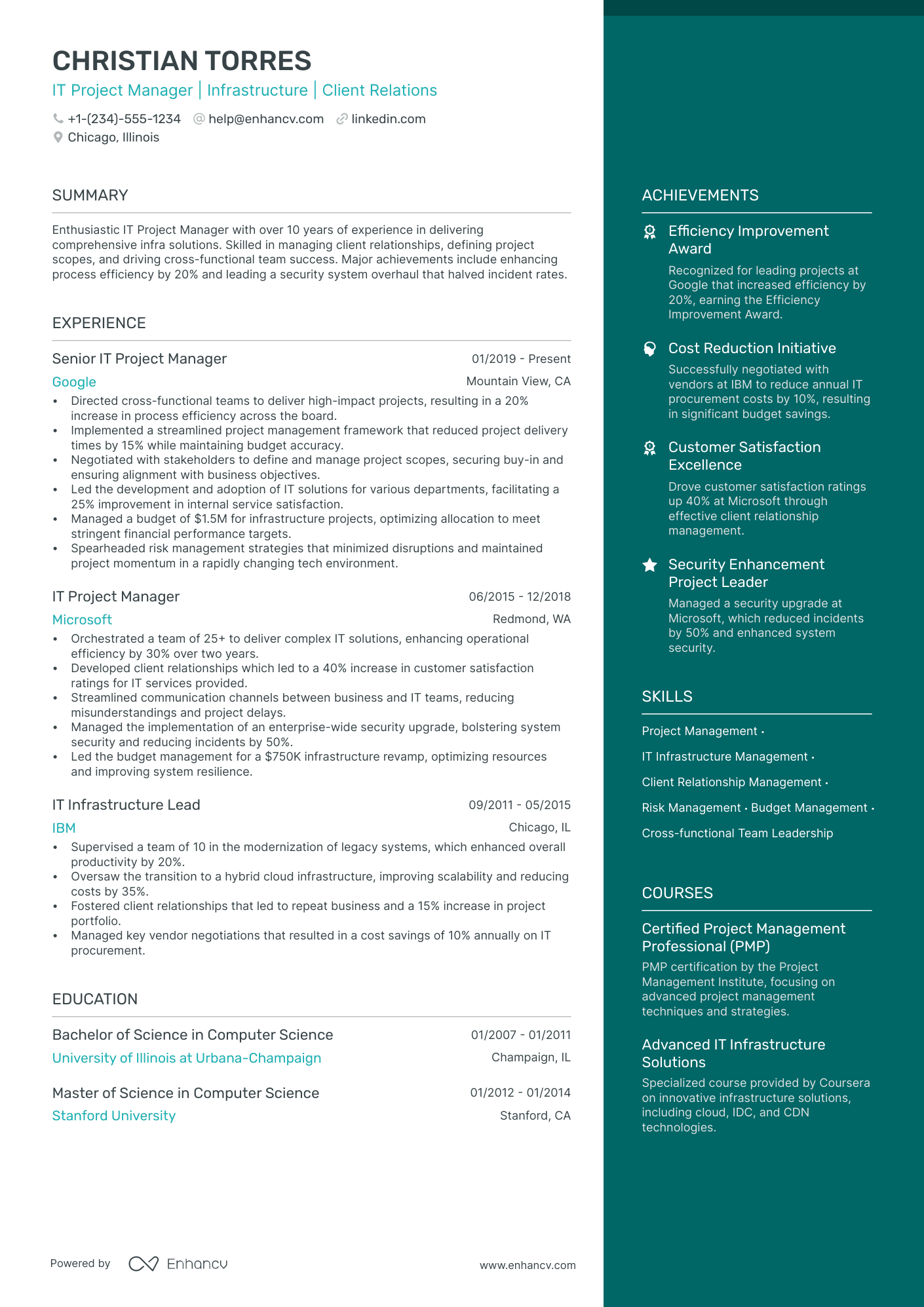 5 Infrastructure Project Manager Resume Examples & Guide For 2024