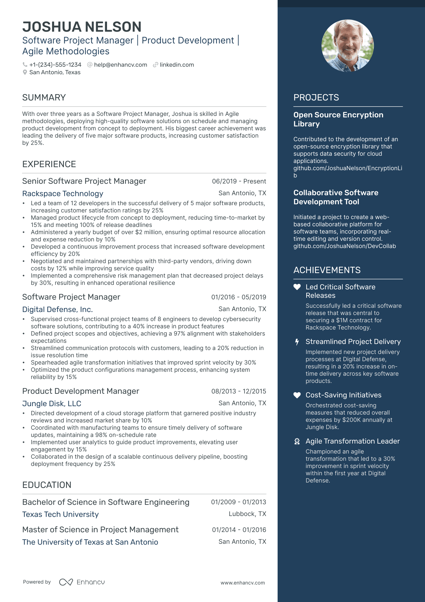 software project manager resume examples