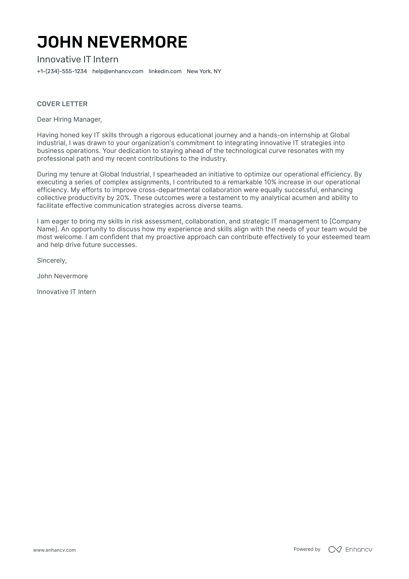 Professional Cover Letter Examples Work Placement Cover Letter For