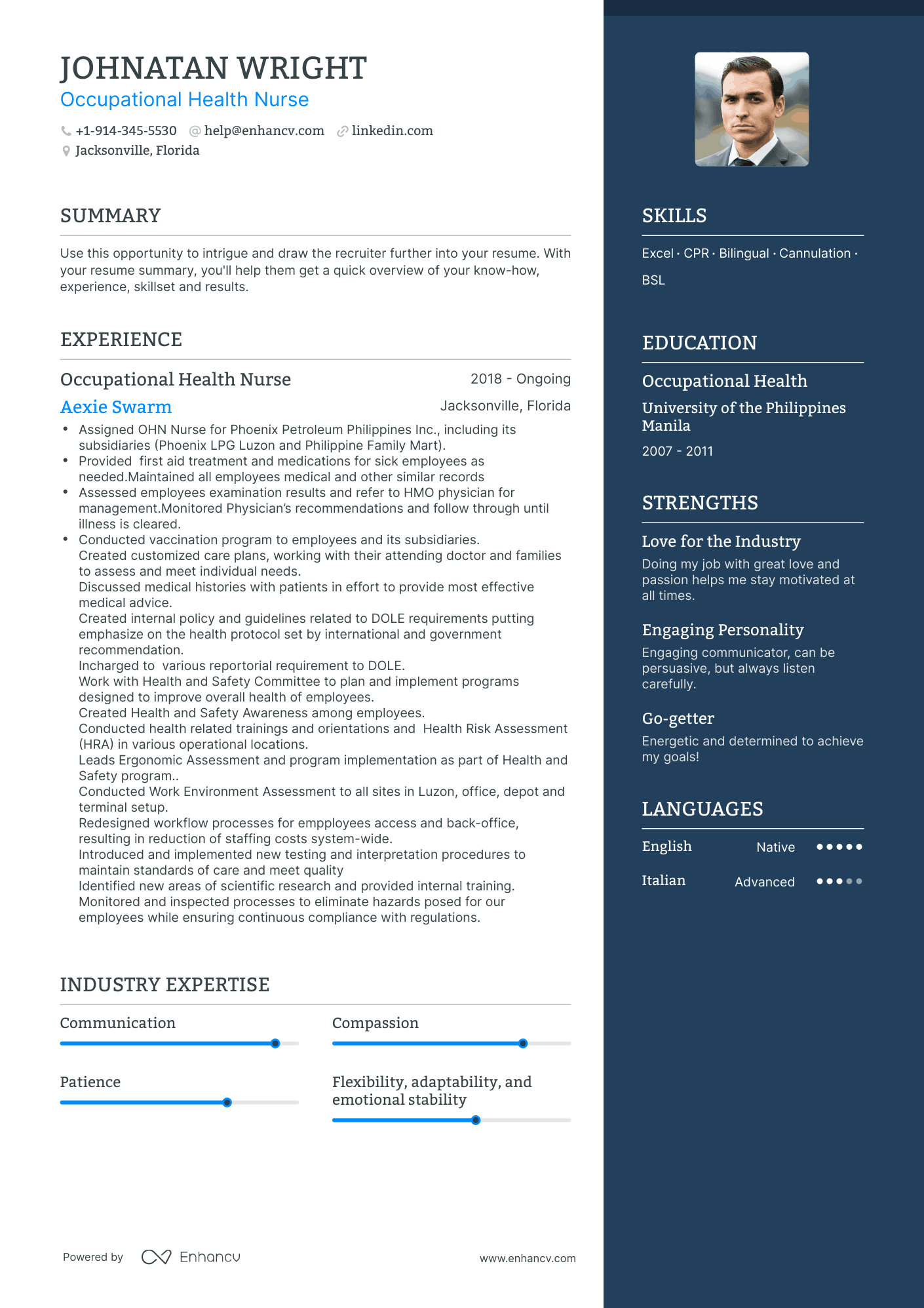 Occupational Health Nurse Resume Examples & Guide For 2023 (layout 