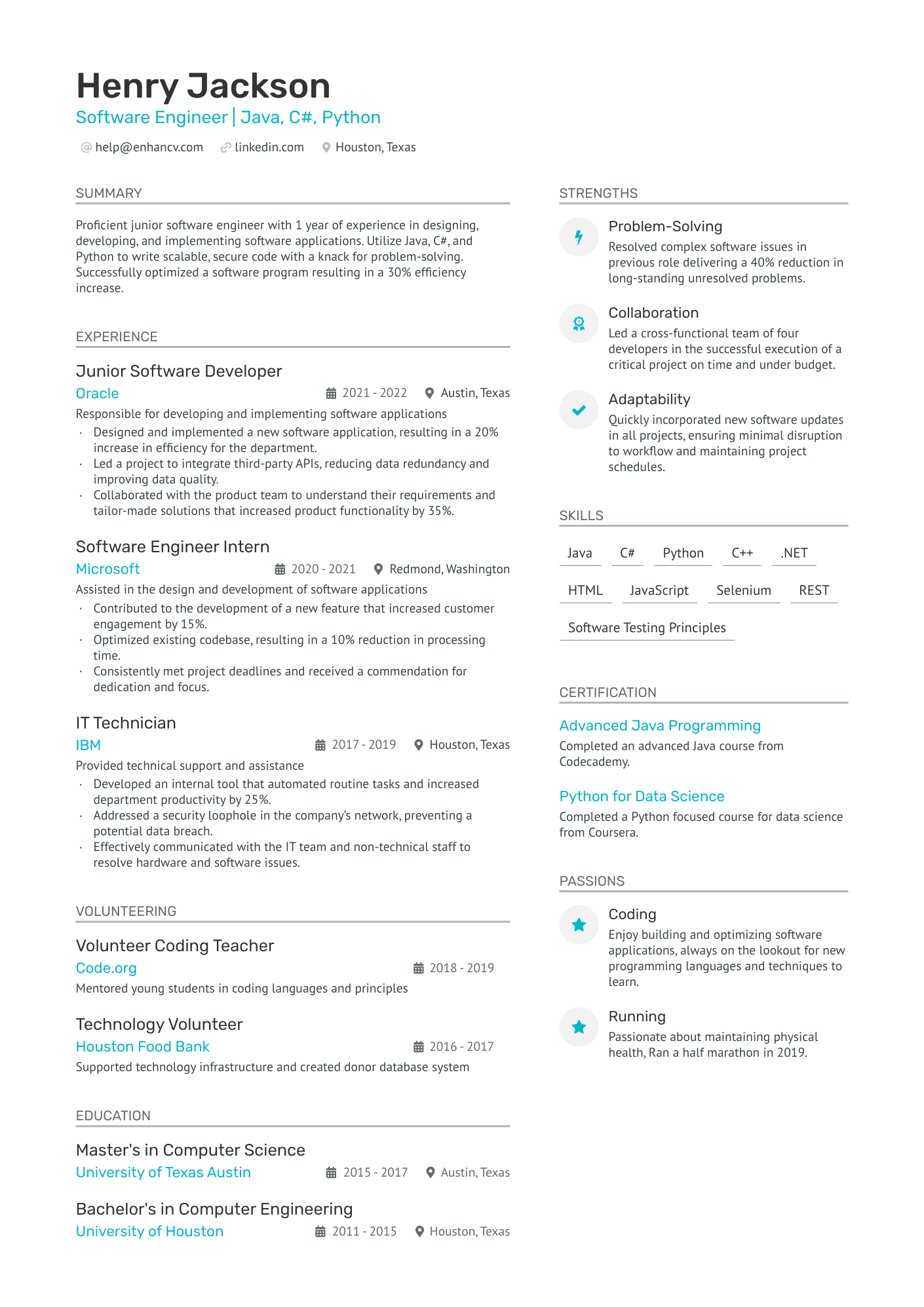 summary of software engineer resume