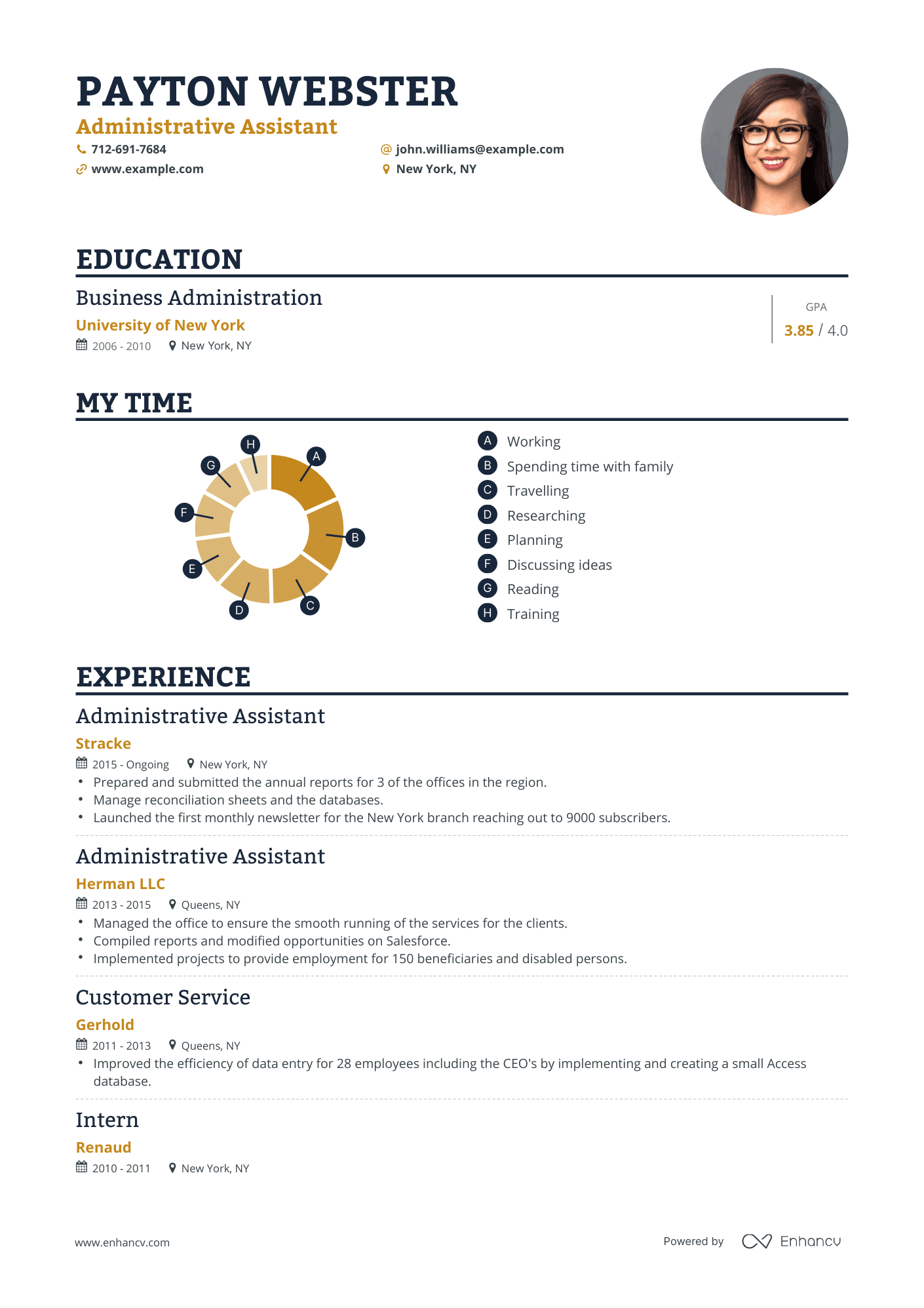 Classic Administrative Assistant Resume Template
