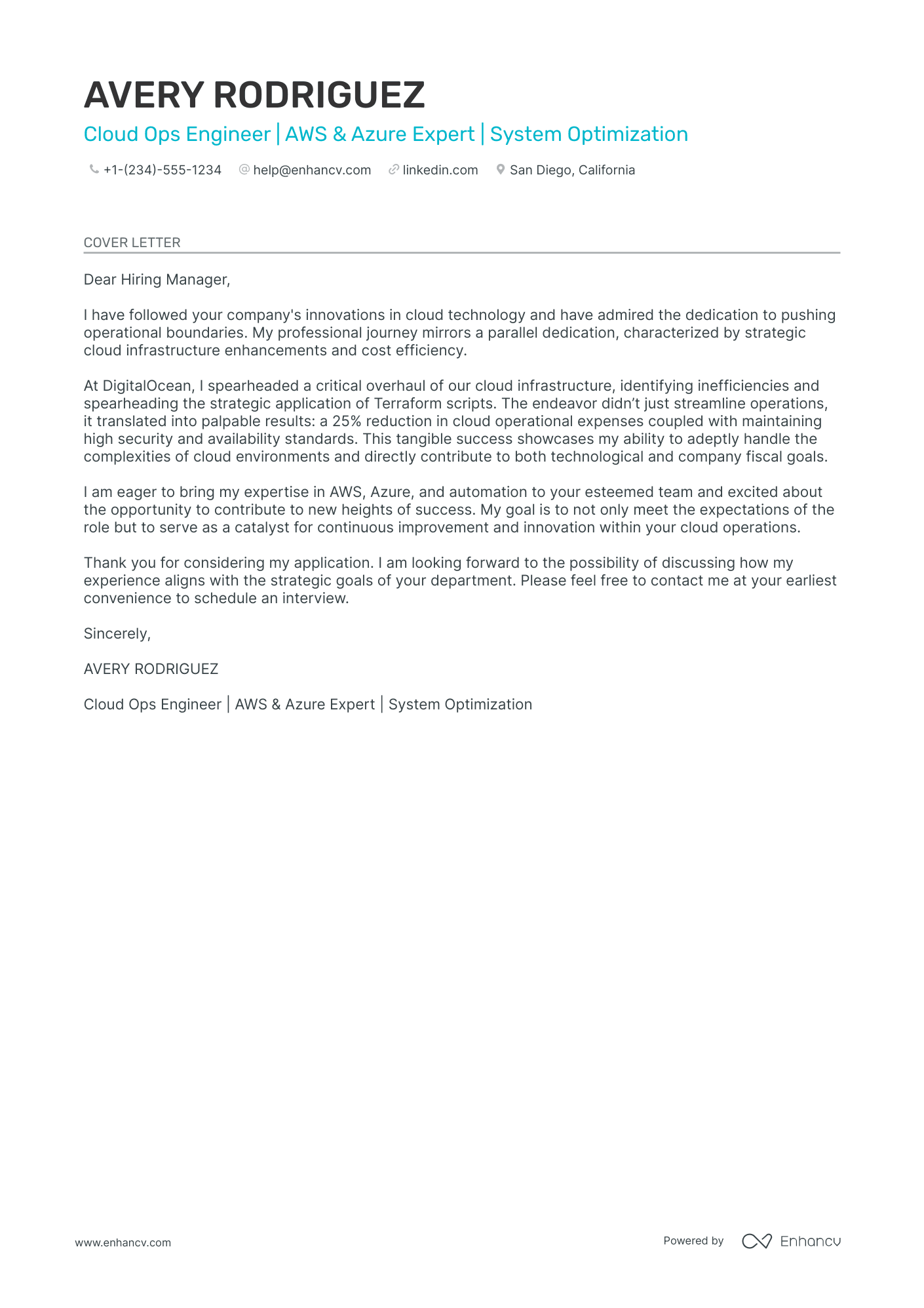 cover letter for network security engineer