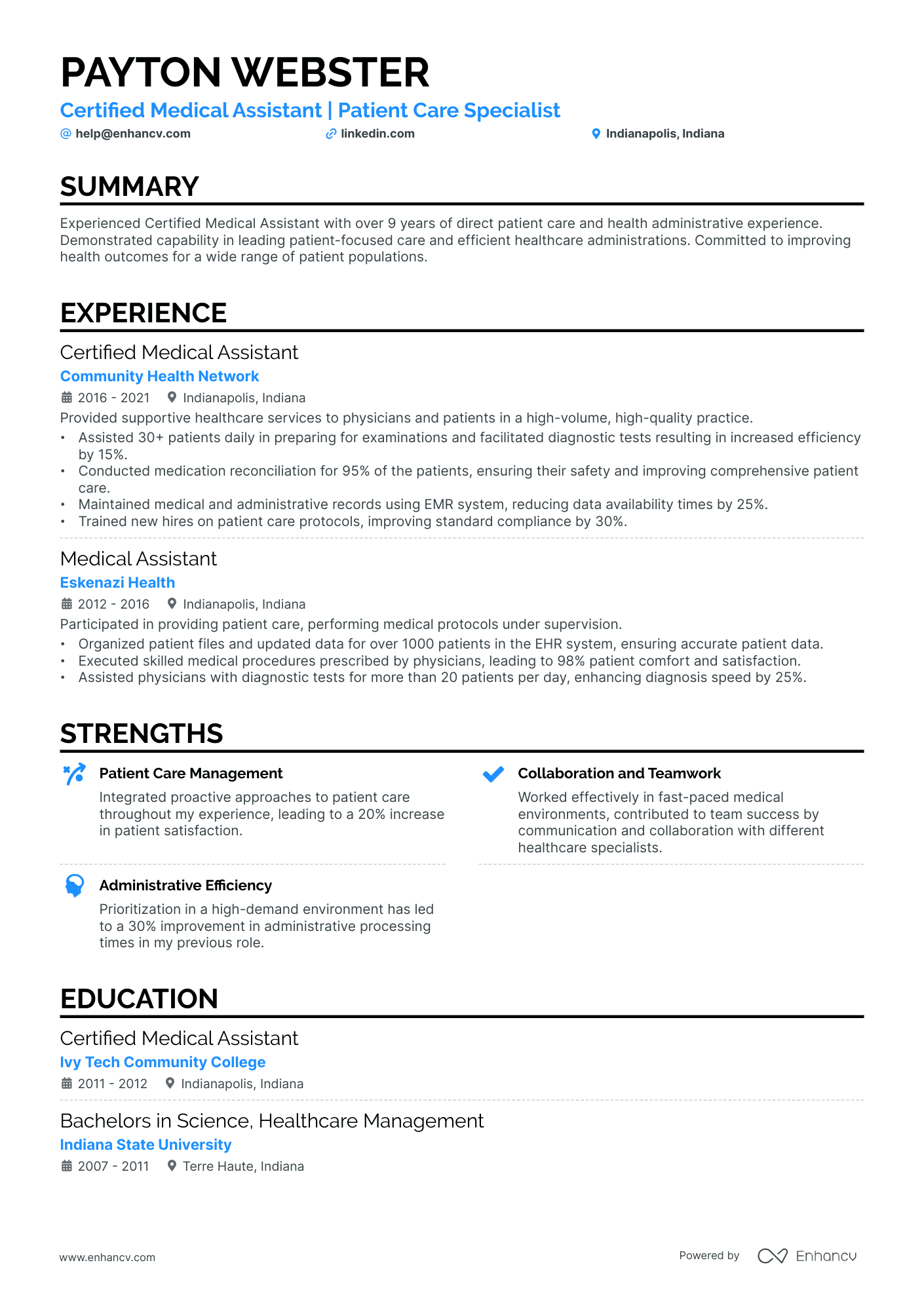 certified medical assistant job description for a resume