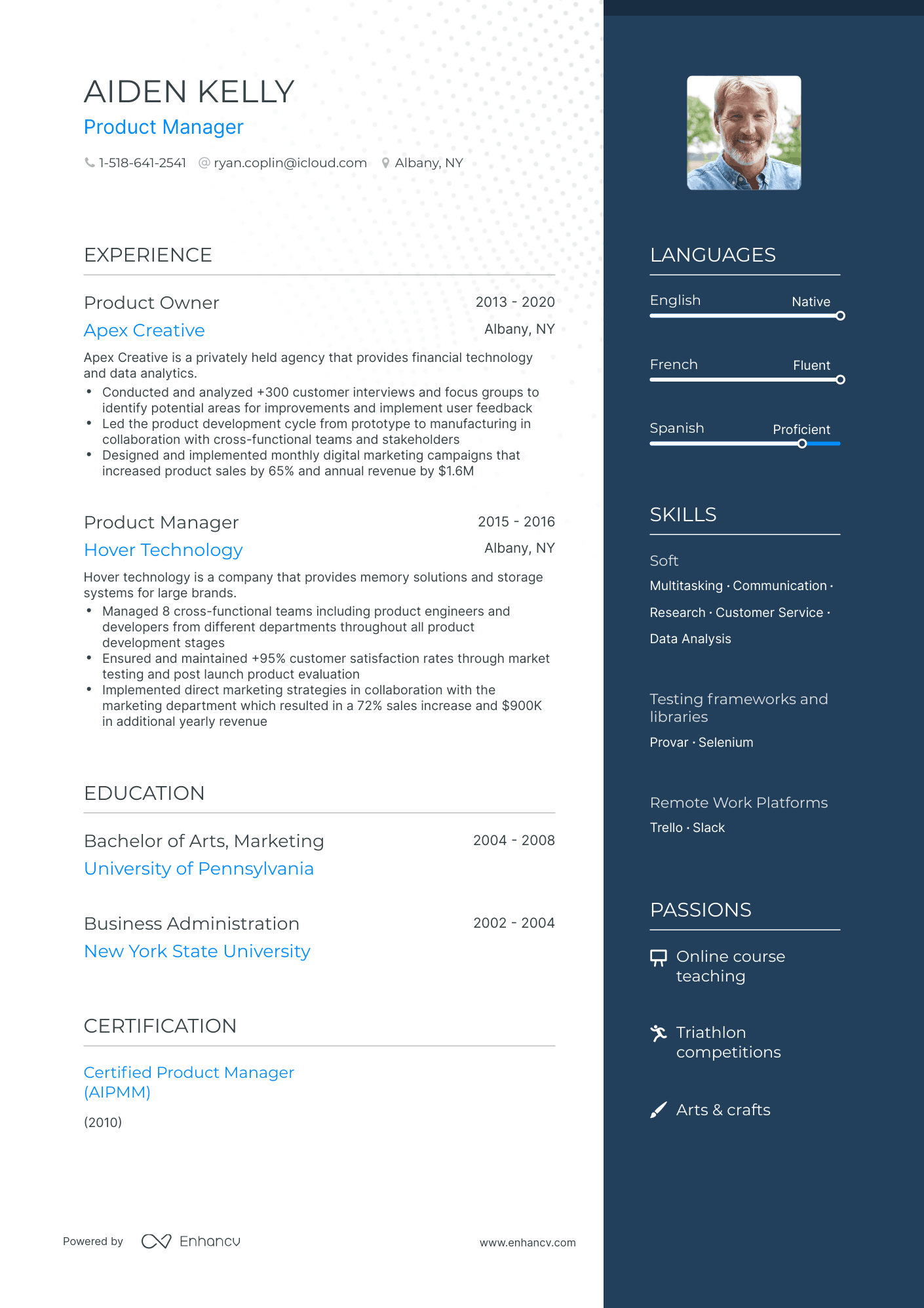 One Page Work From Home Resume Template