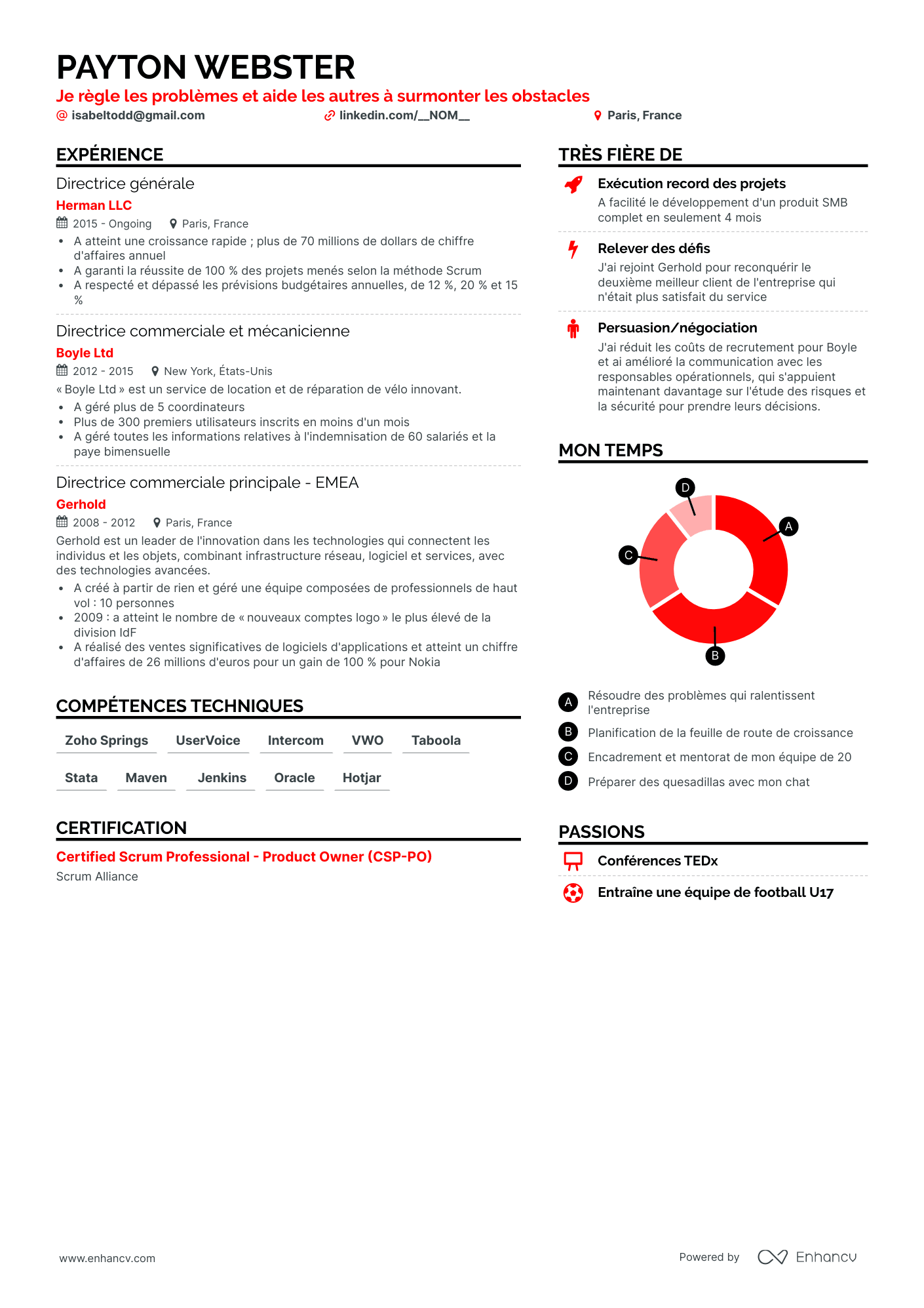 Simple Management Resume Template