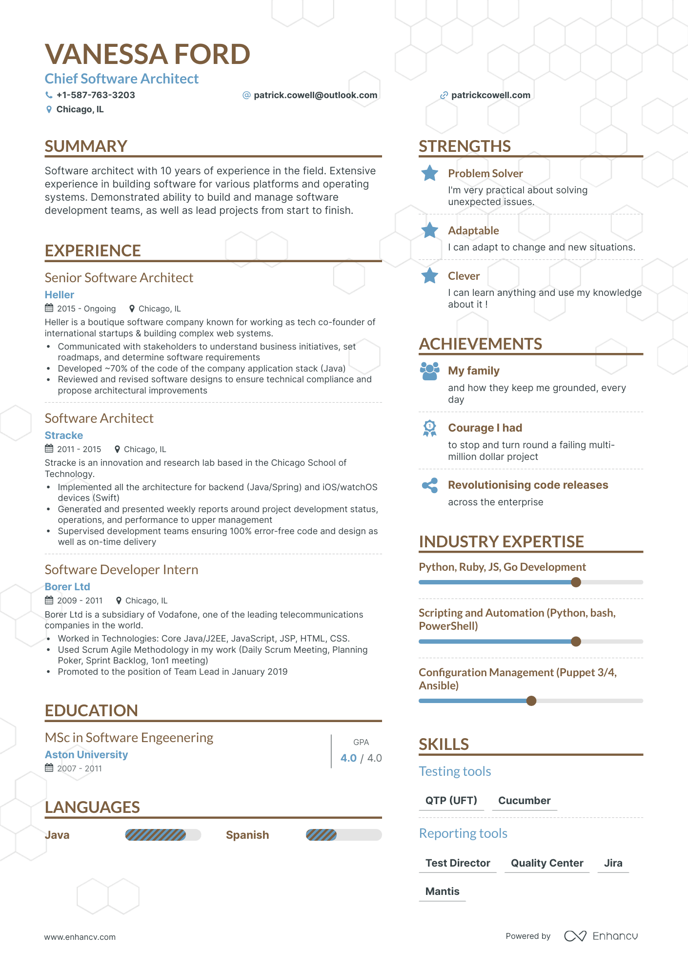 Simple Software Architect Resume Template