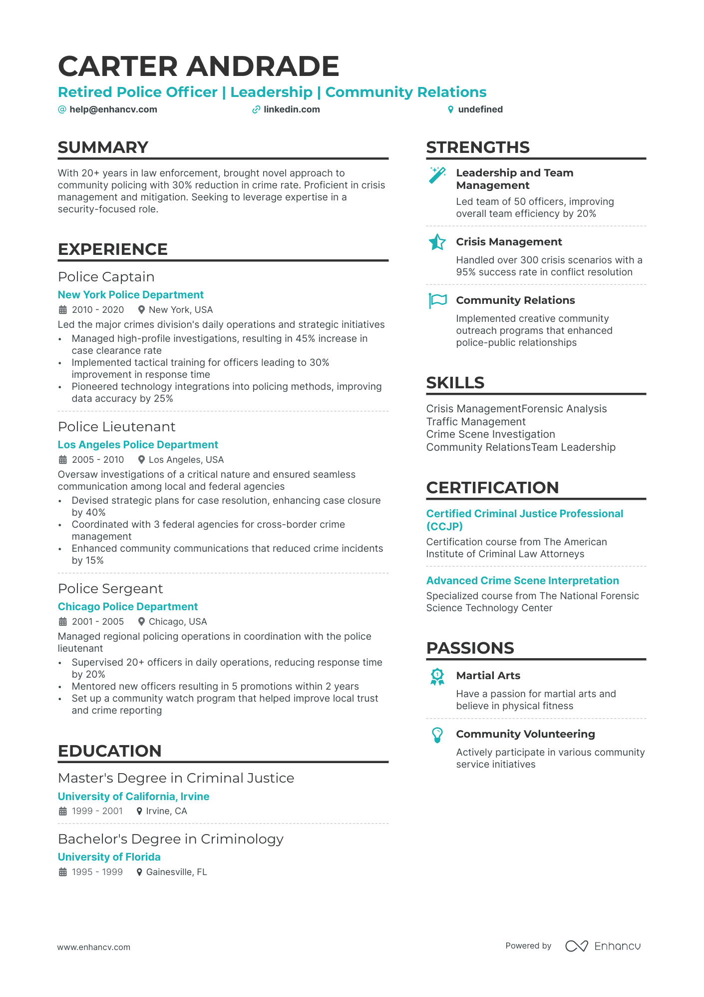 professional police resume examples