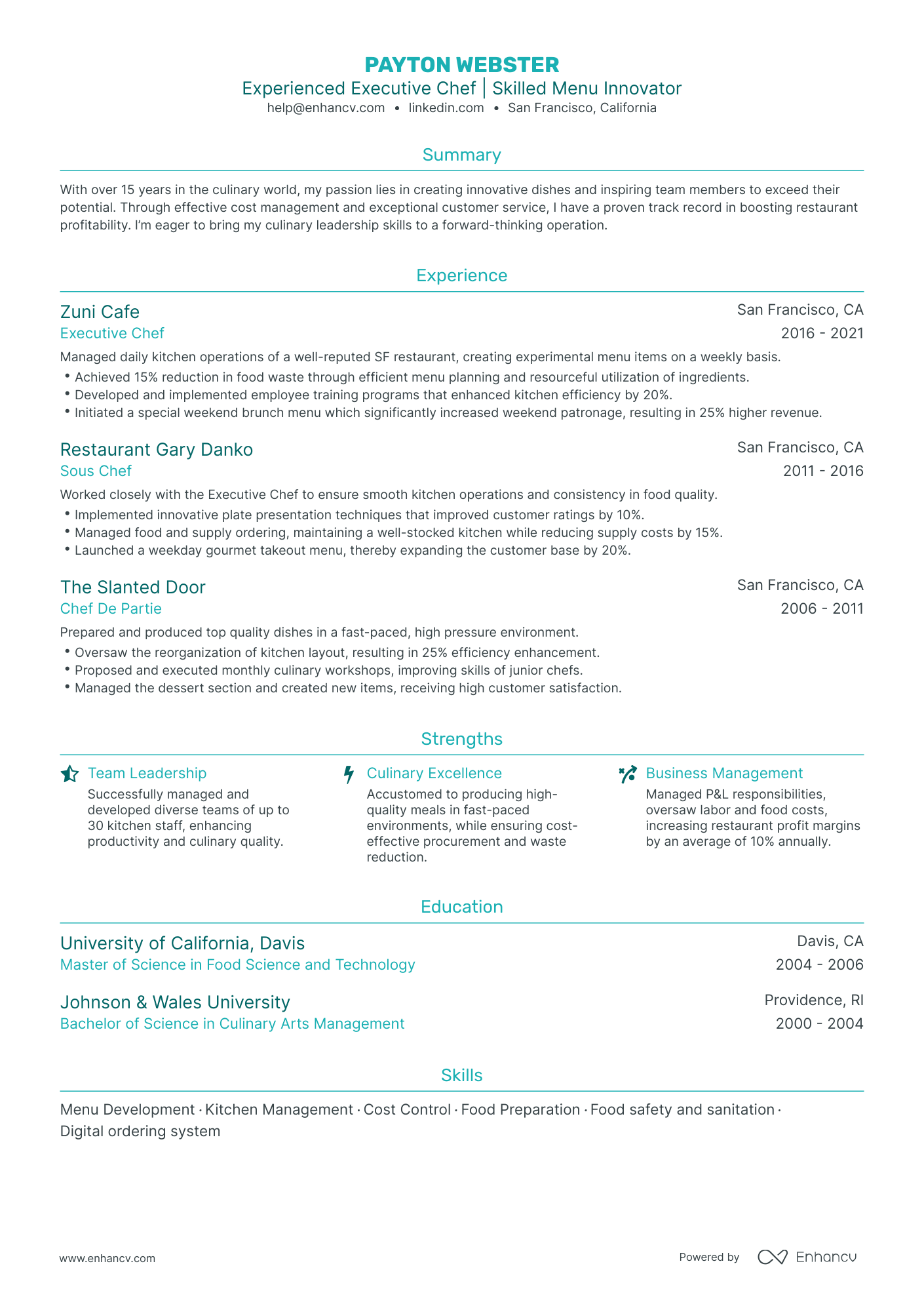 undefined Executive Chef Resume Template