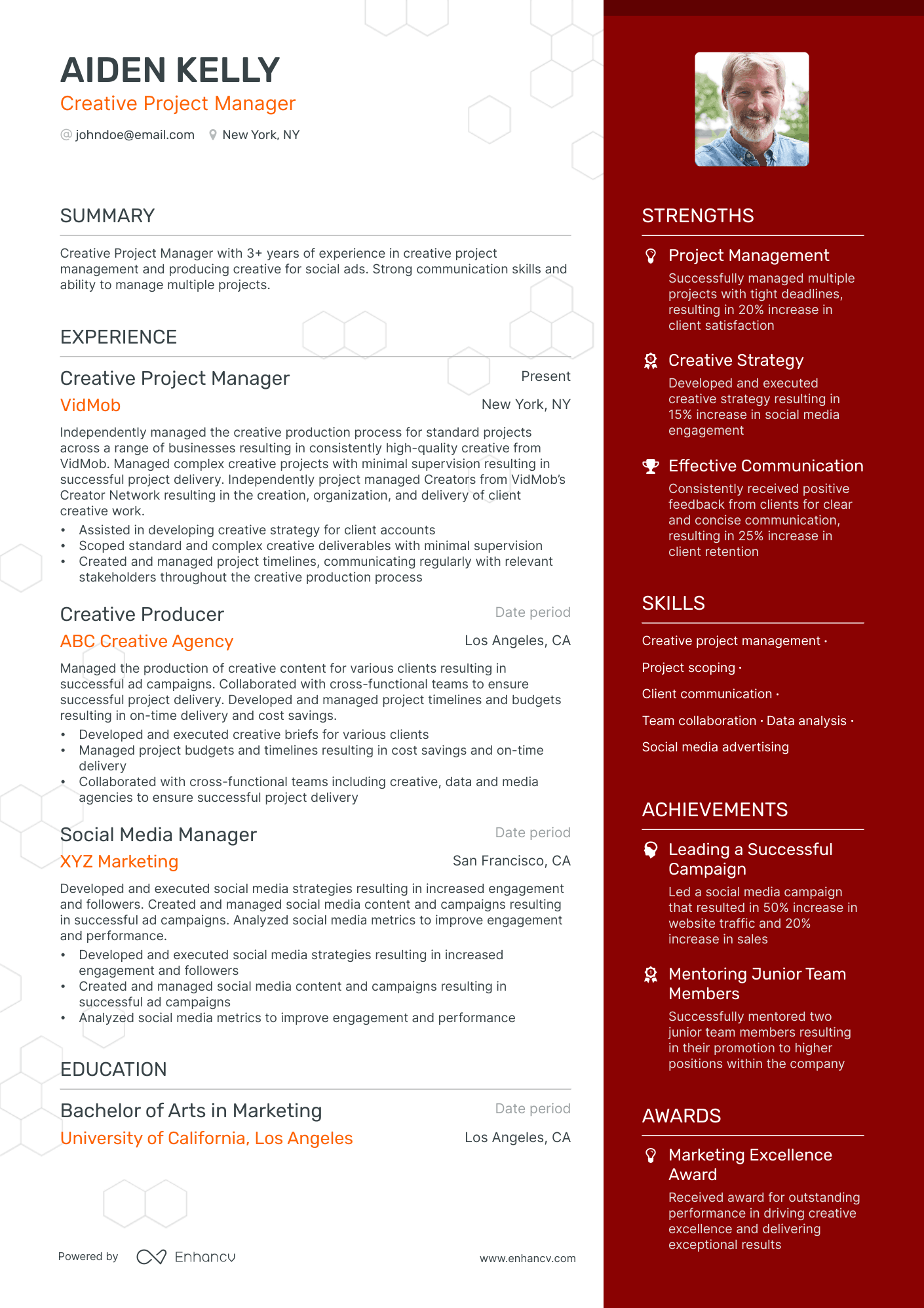 project management experience on resume