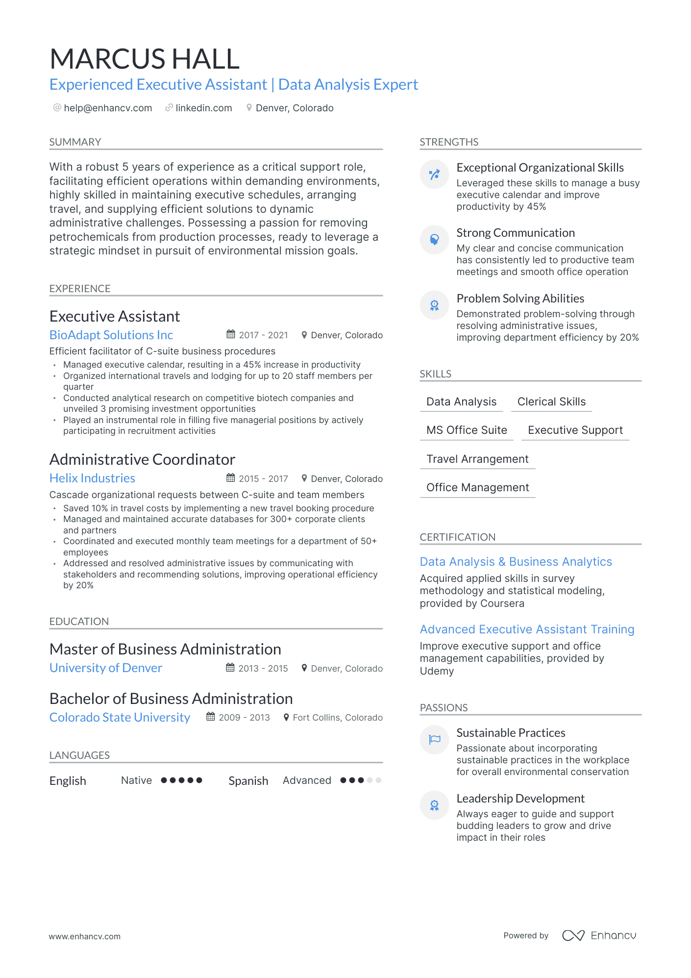 undefined Executive Assistant to CEO Resume Template