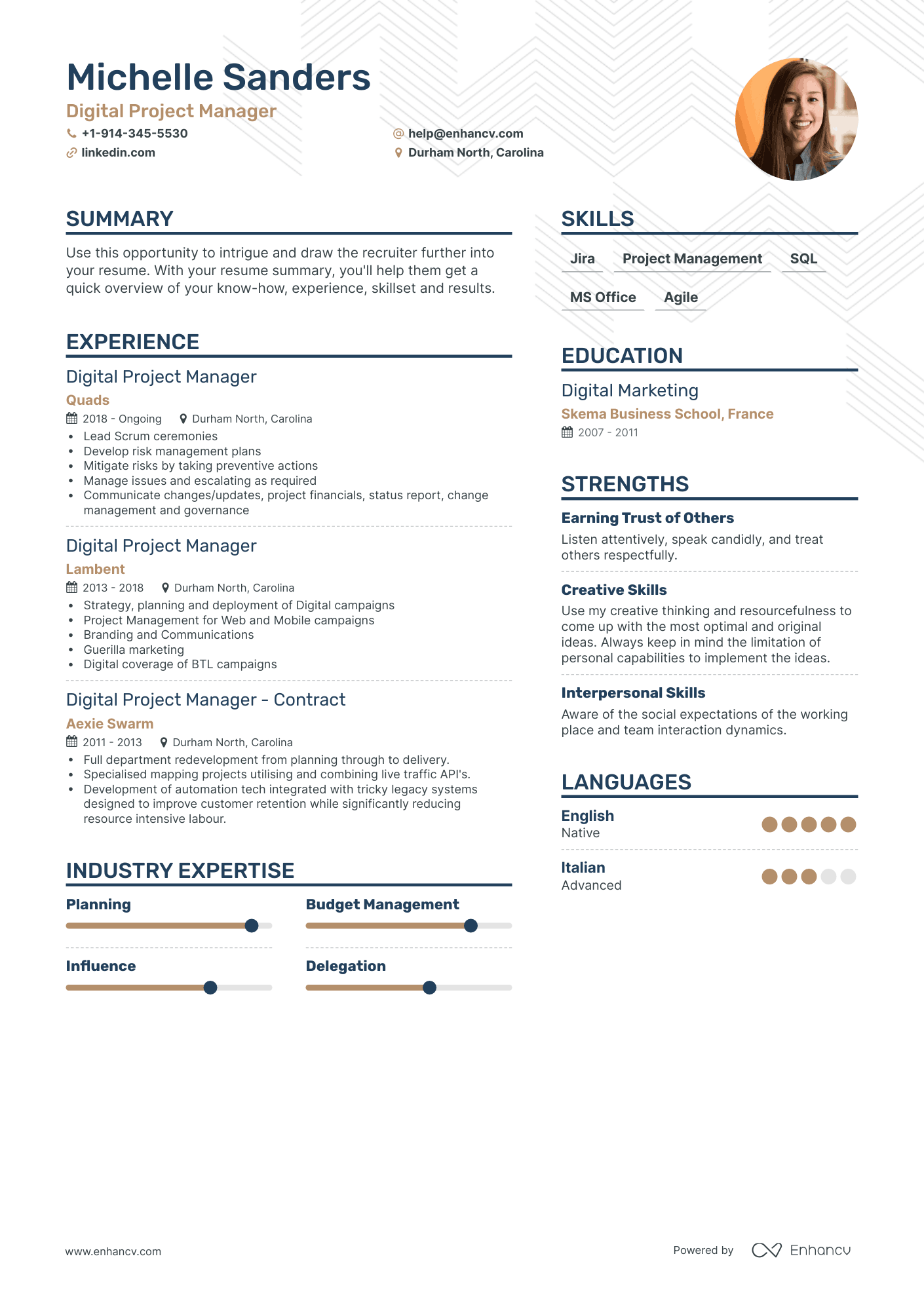 Digital Project Manager Resume Examples & Guide for 2023 (Layout ...