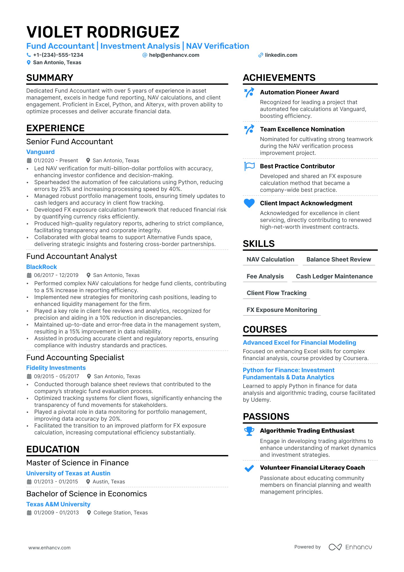 sample resume for accounting head