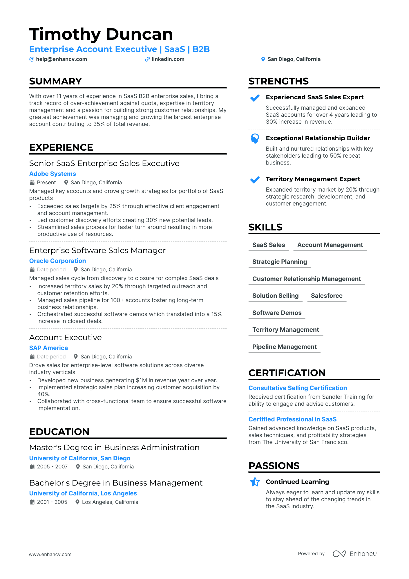 account executive resume questions