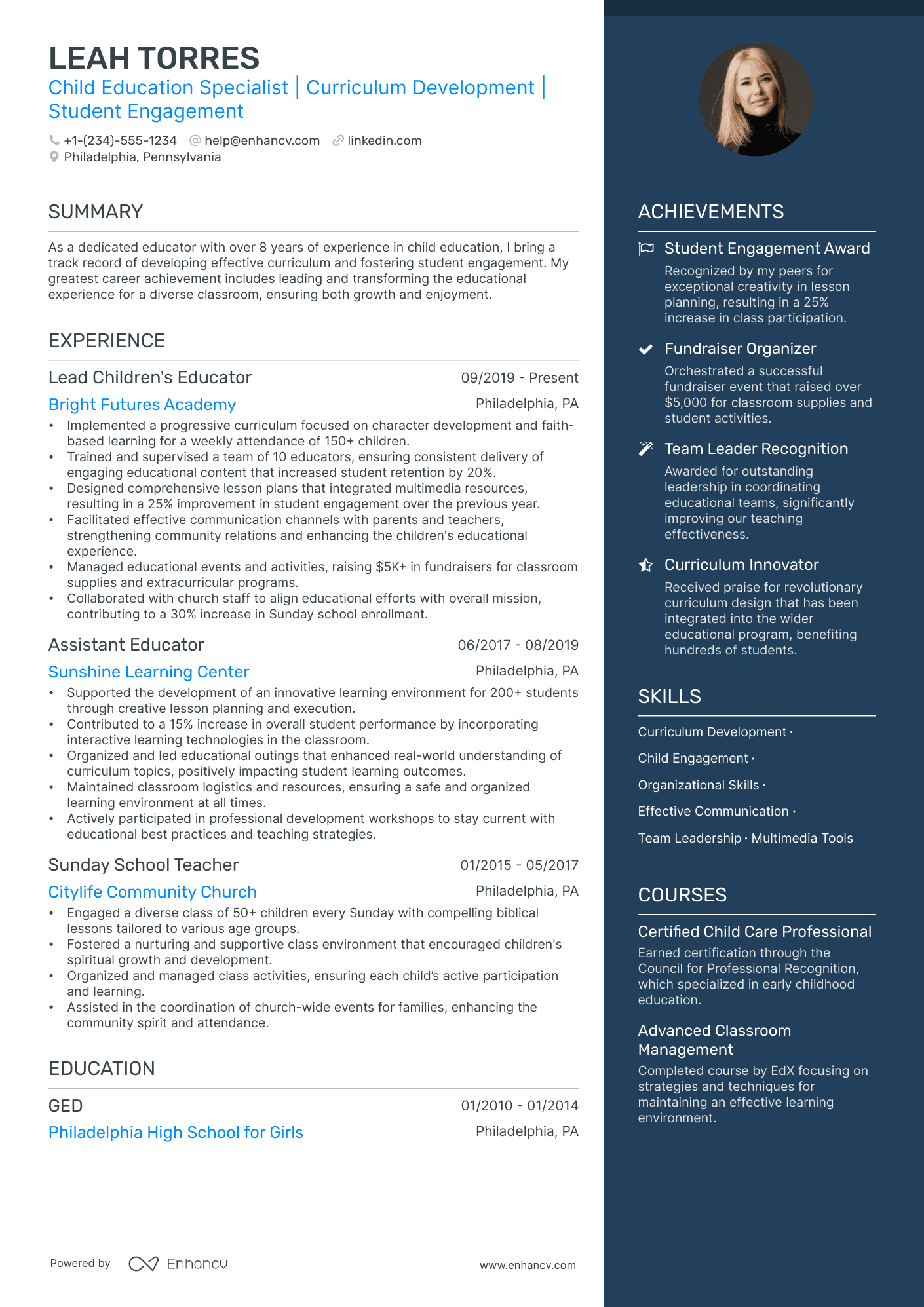 sunday school teacher job description for resume