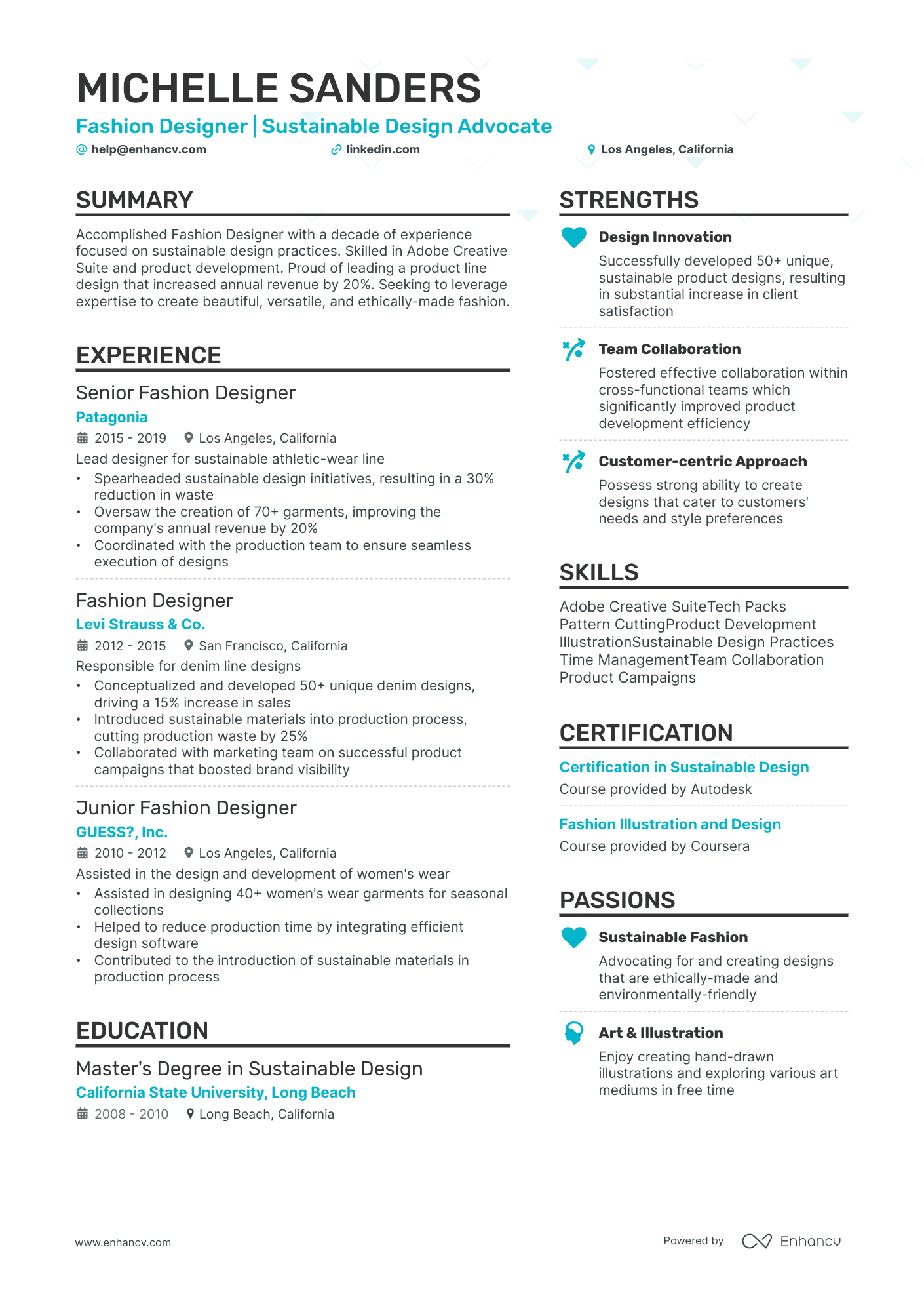 resume graphic design