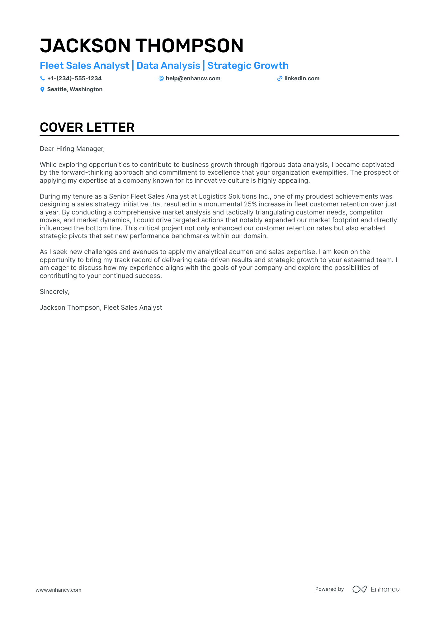 cover letter in supply chain