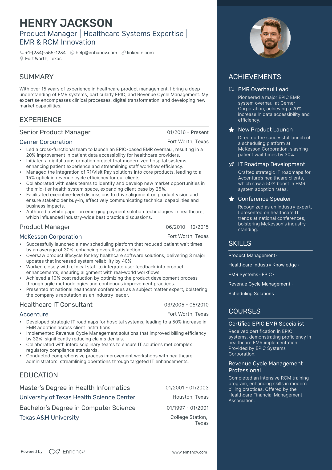 healthcare project manager resume summary