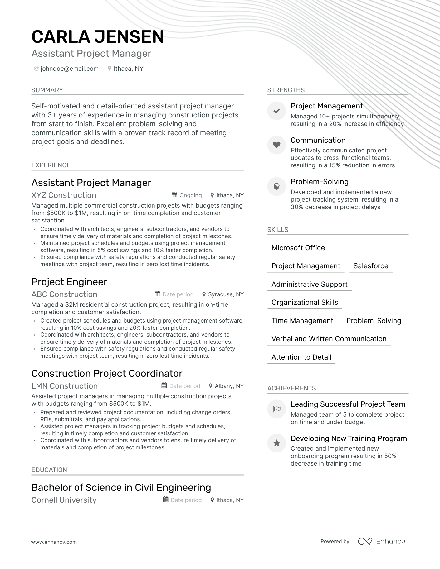 5 Assistant Project Manager Resume Examples Guide for 2024