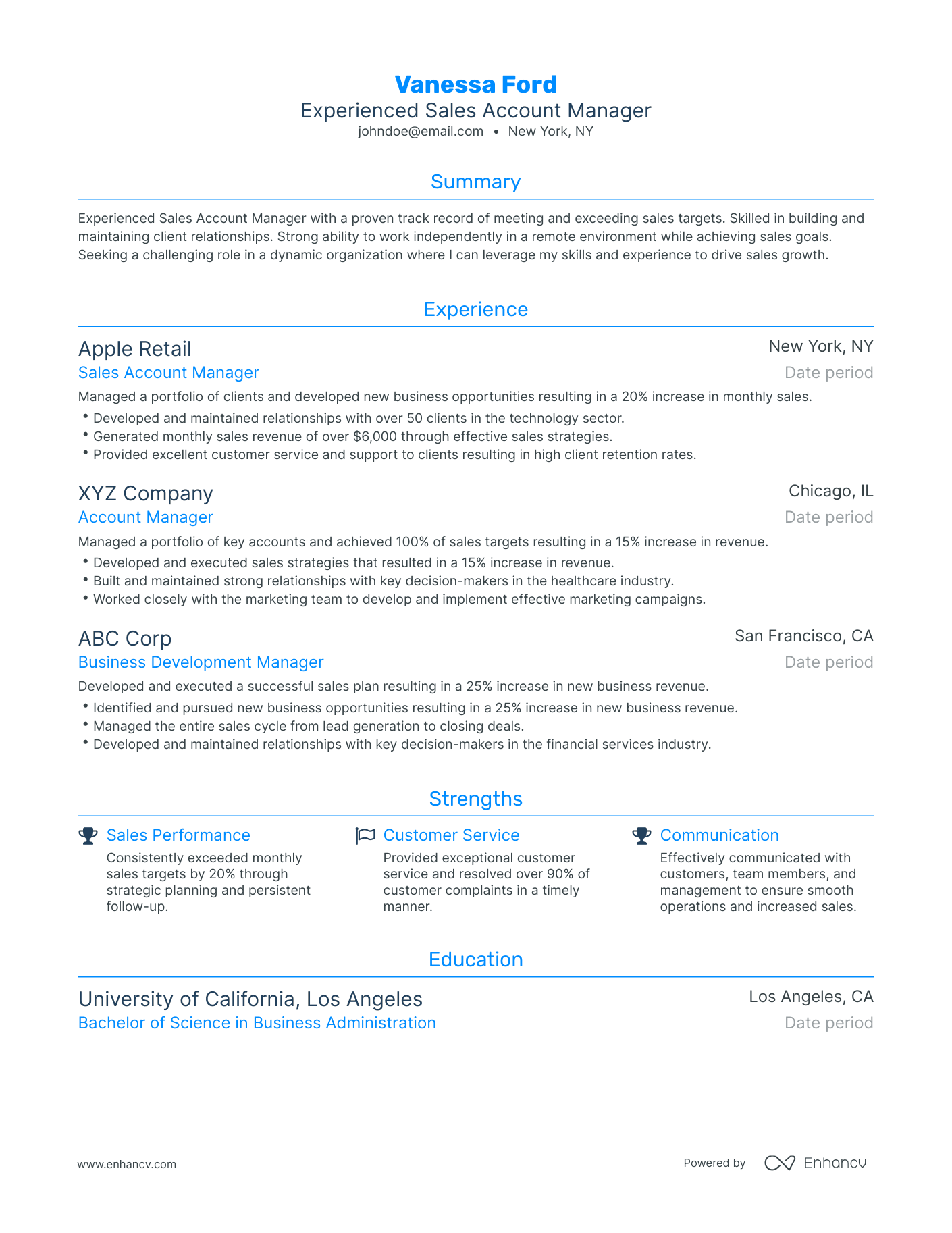 Traditional Apple Retail Resume Template