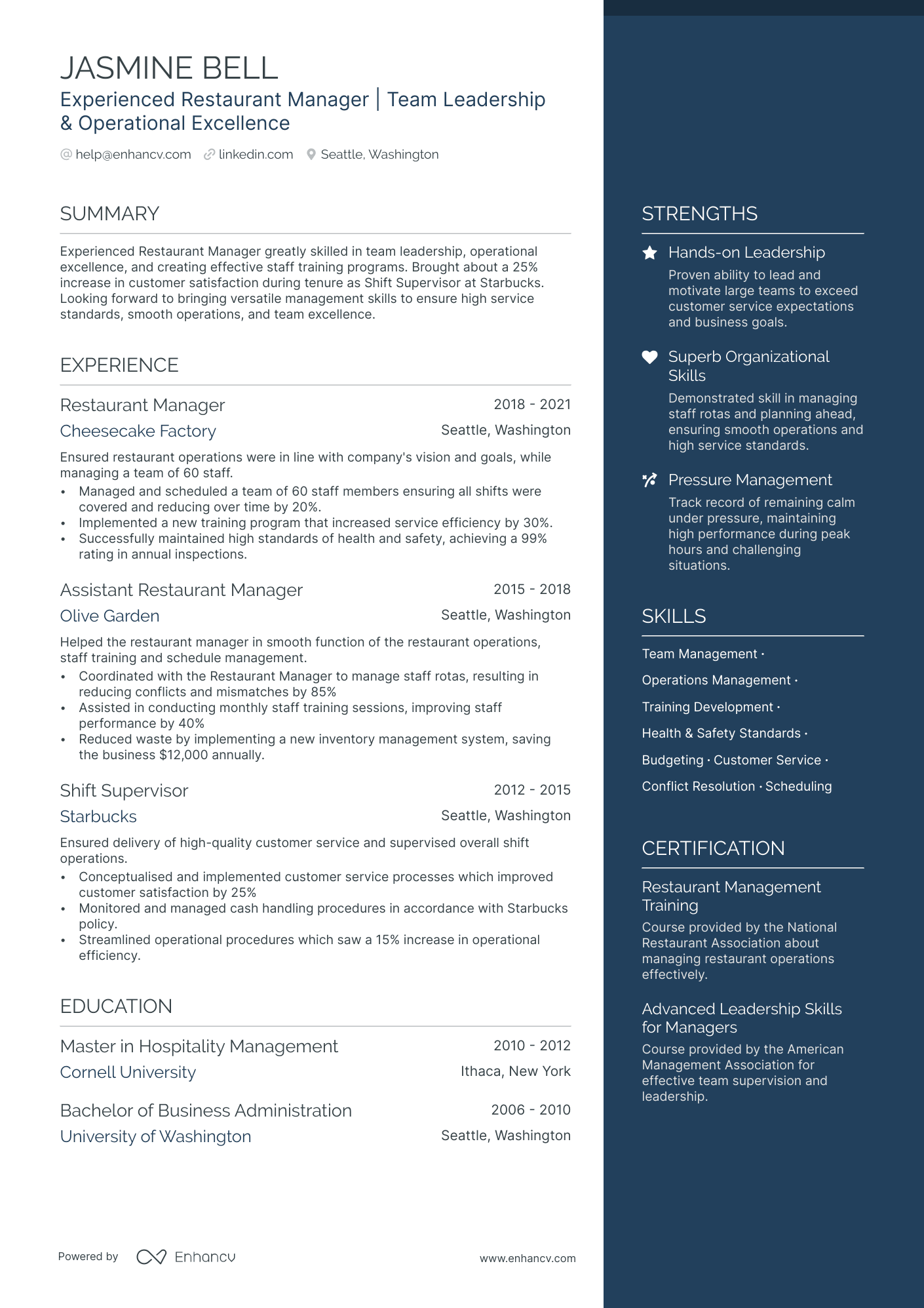 assistant manager job description resume retail