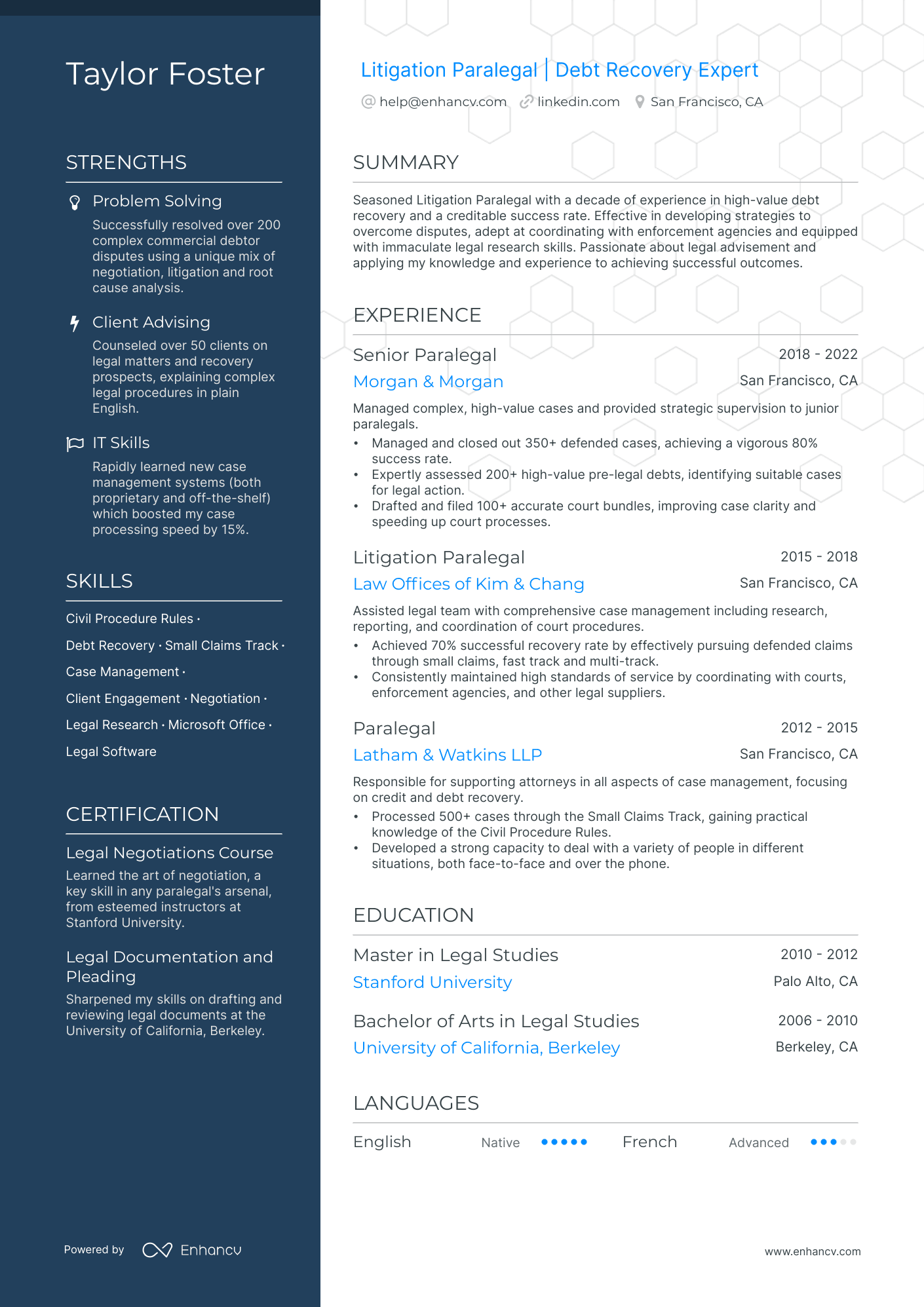 resume for entry level paralegal