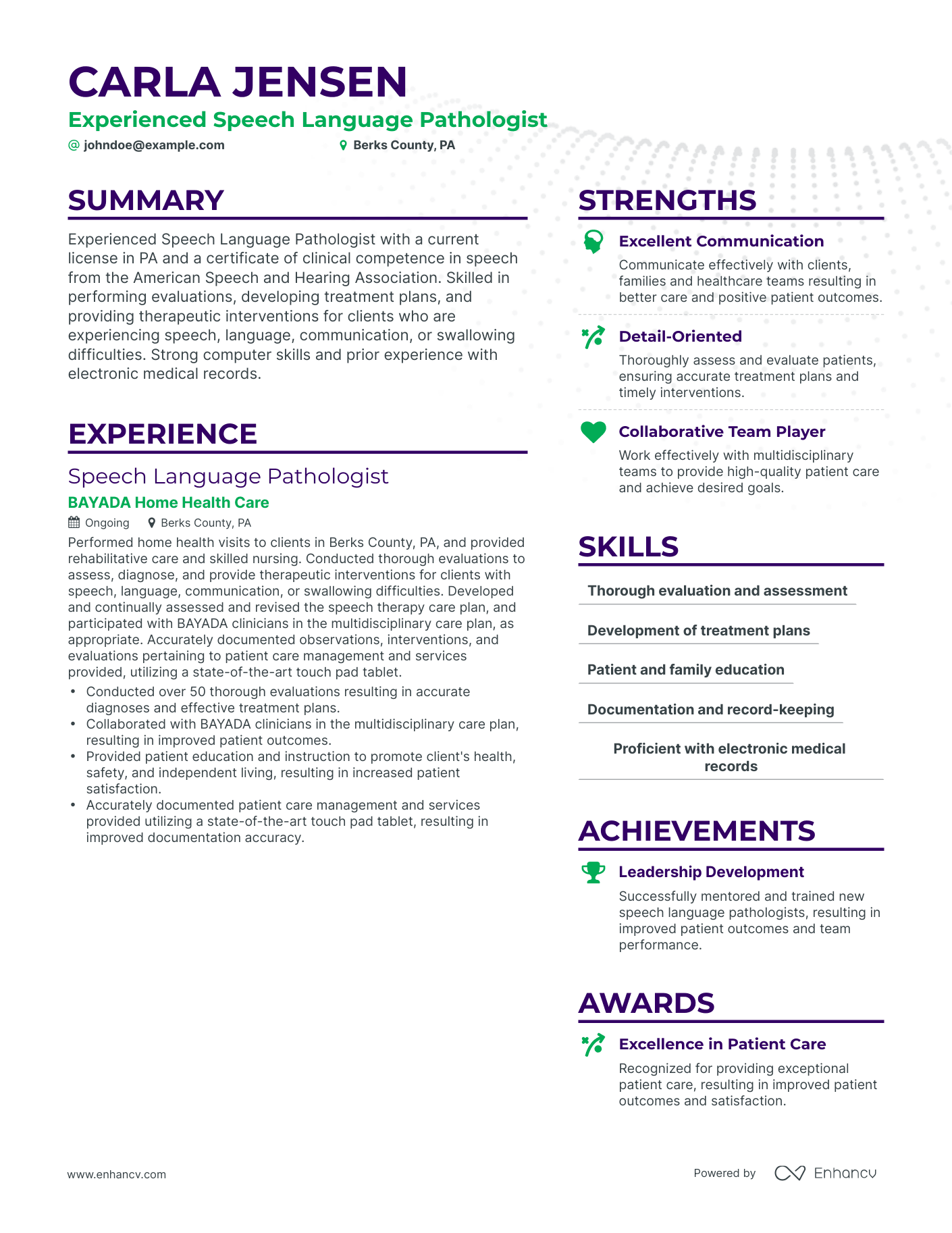 Speech Pathologist Resume Example Template Diamond Re vrogue co