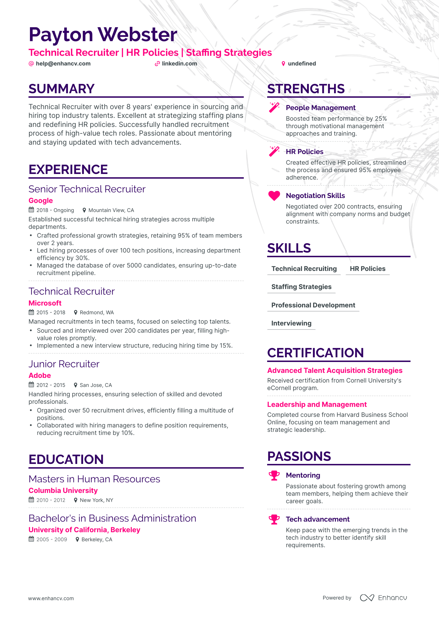 technical recruiter job description for resume