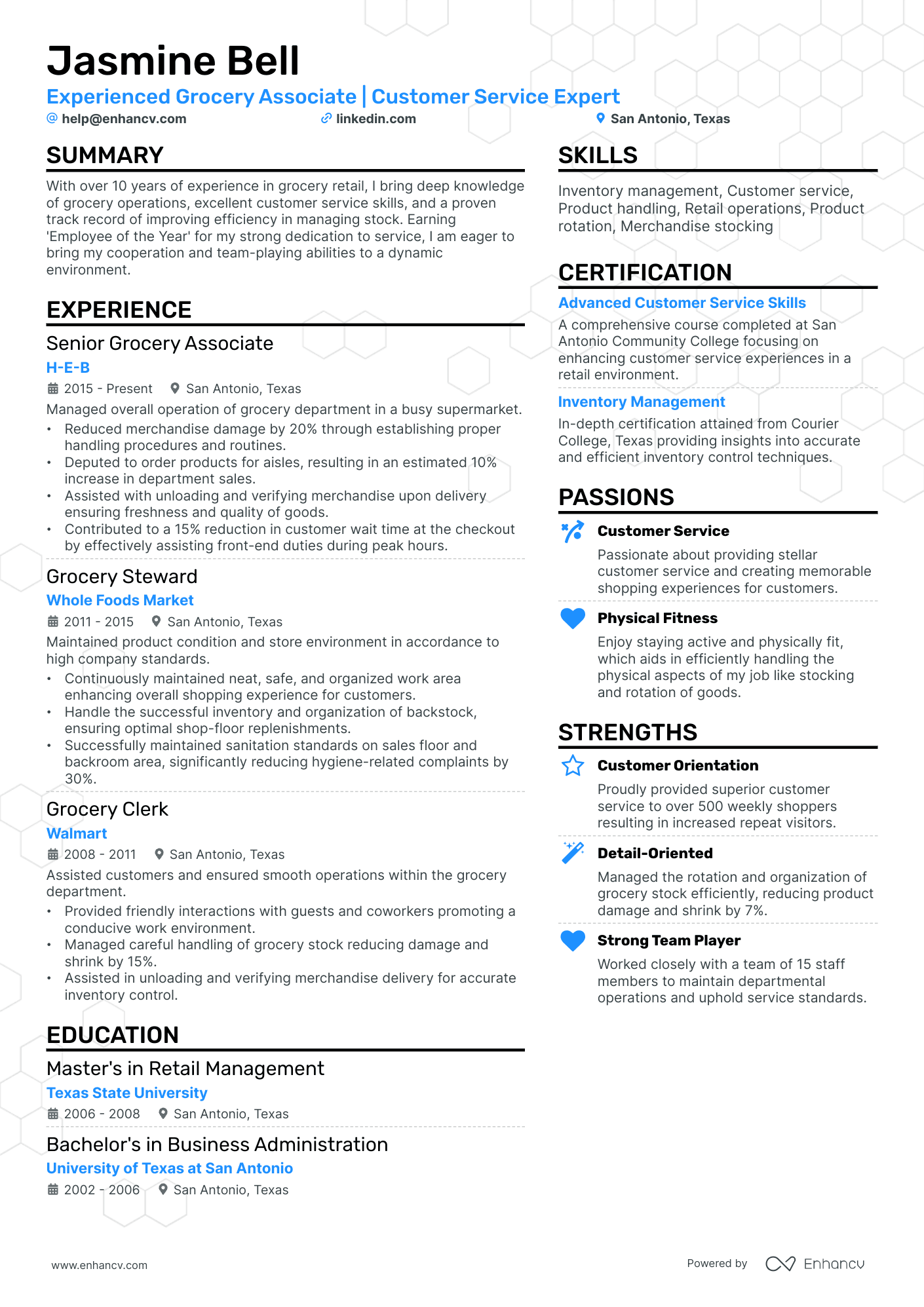 grocery store stocker resume examples