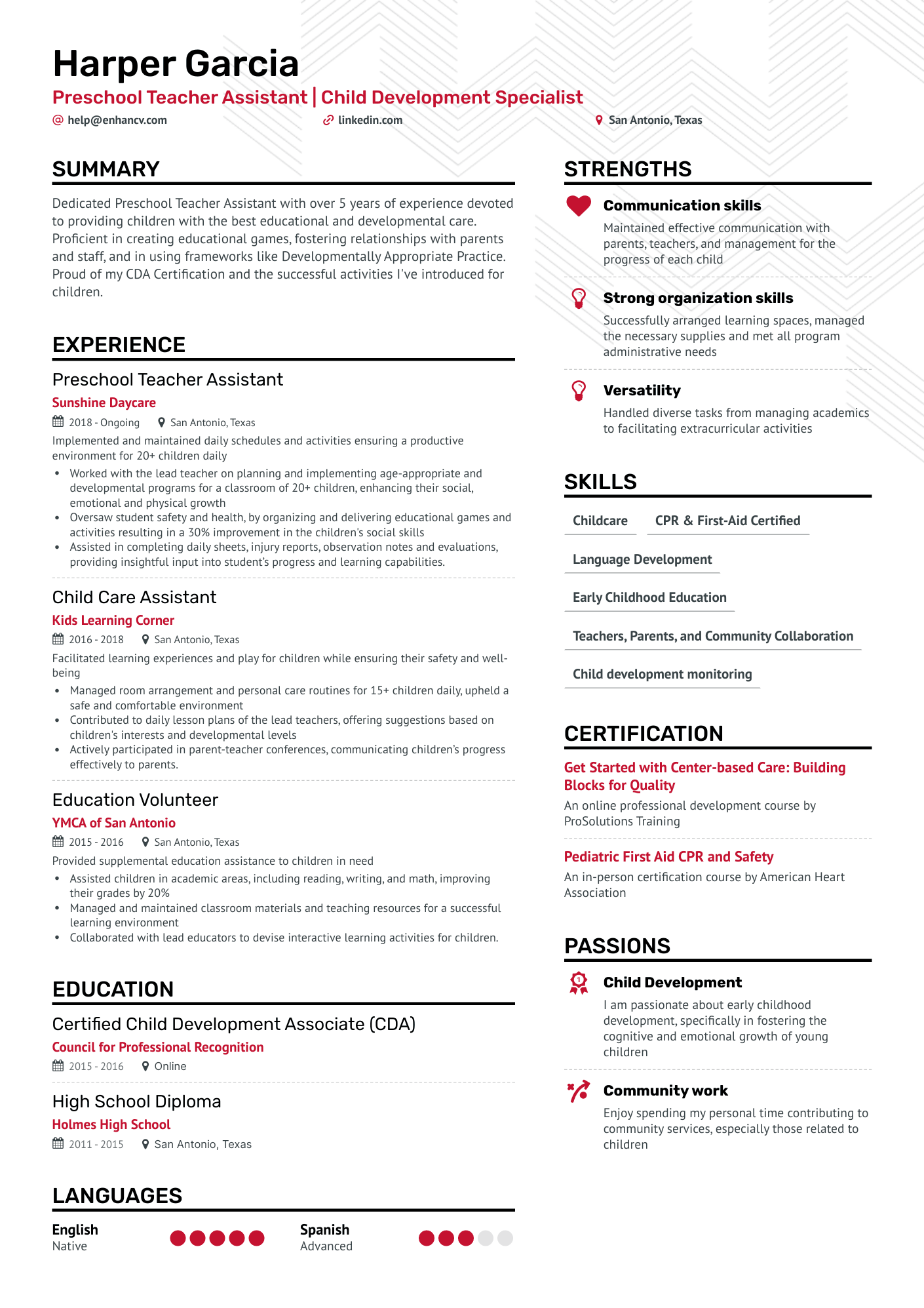 day care teacher job description for resume