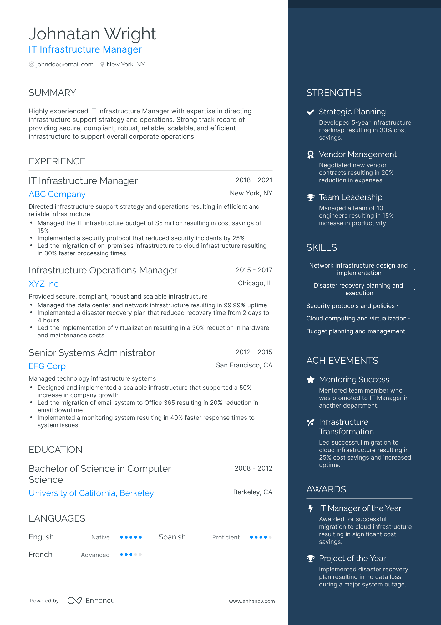 it manager resume examples 2021