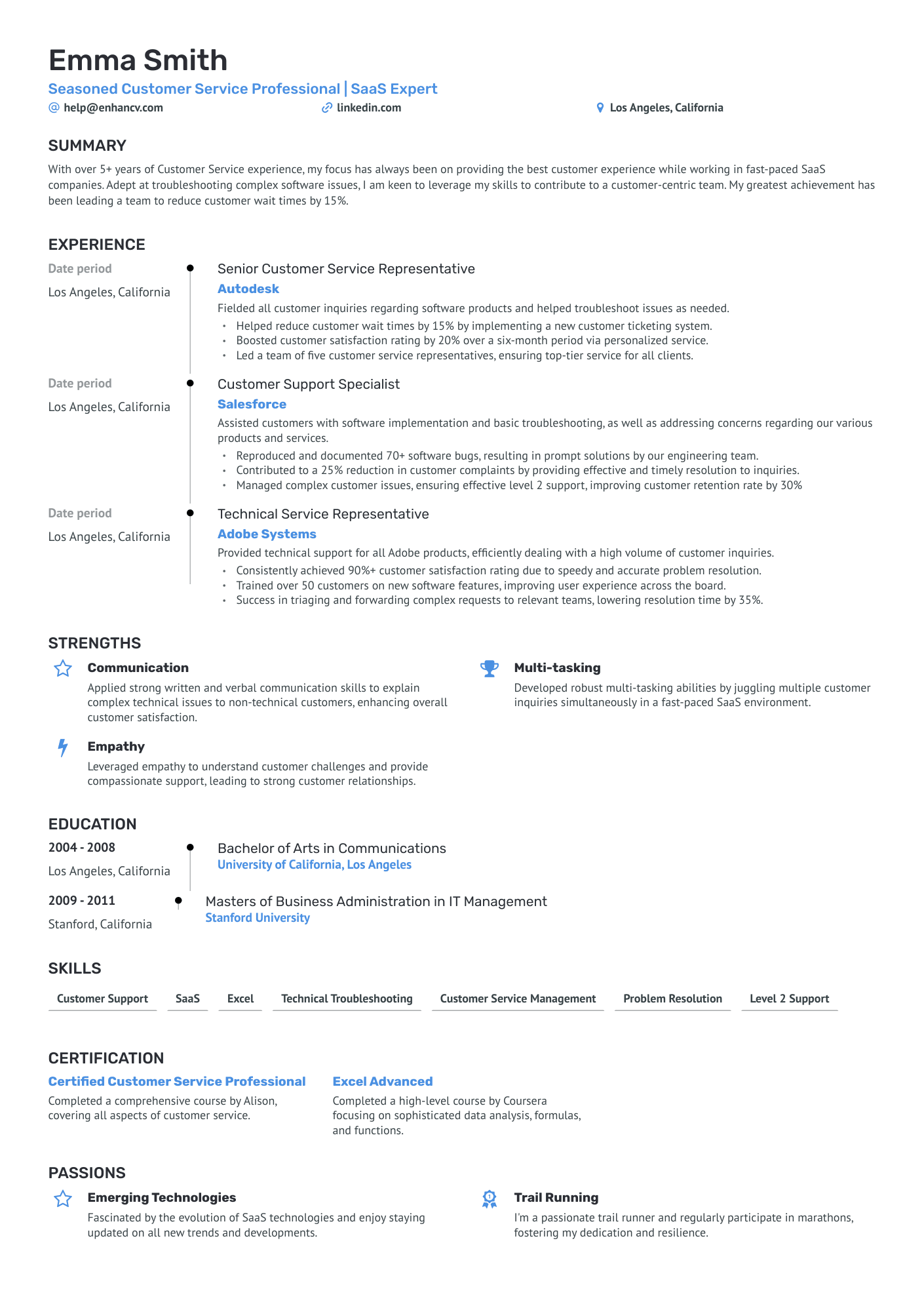 summary of resume for customer service