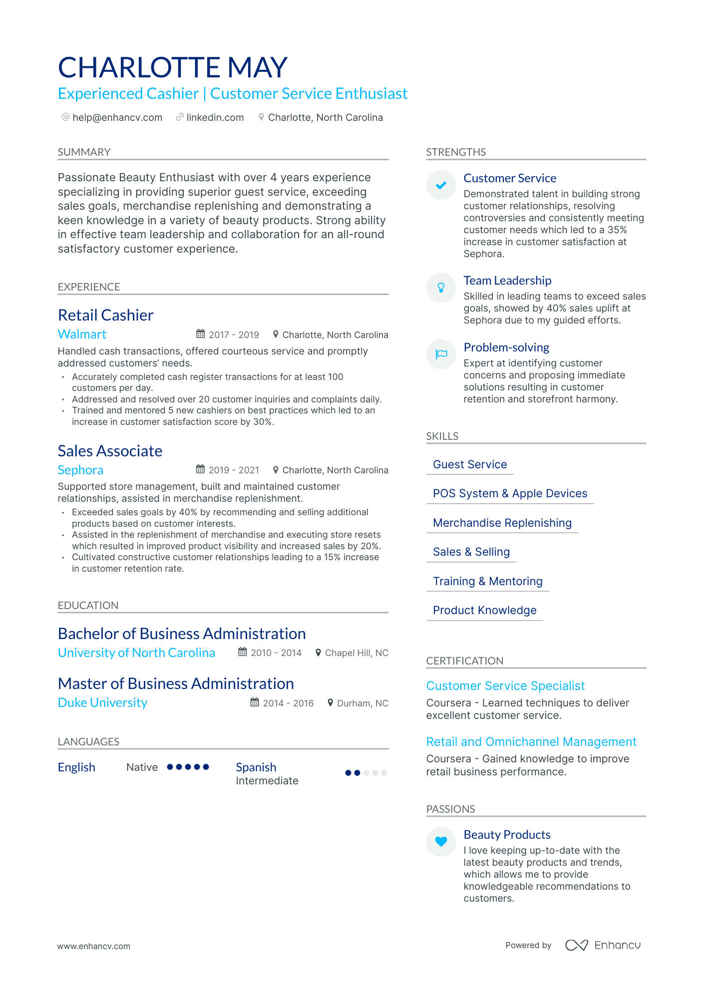 undefined Lead Cashier Resume Template