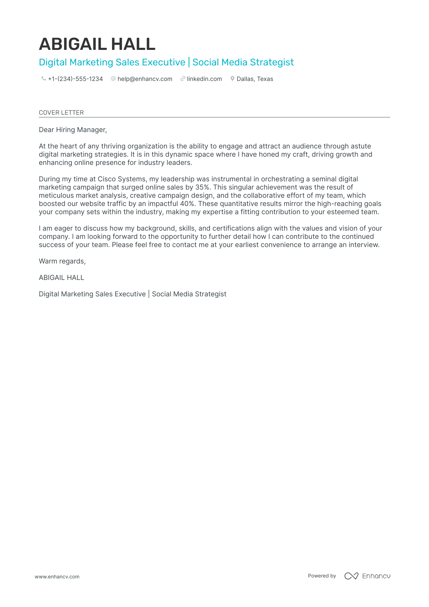account executive cover letter email