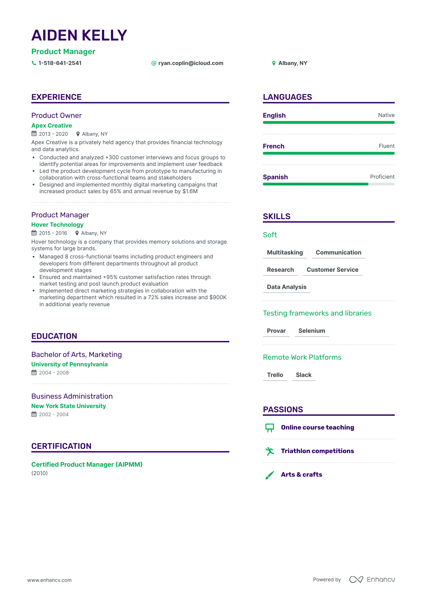 Simple Work from Home Resume Template