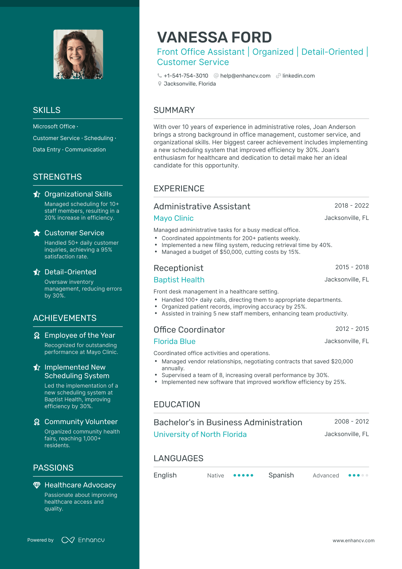 Polished Office Assistant Resume Template