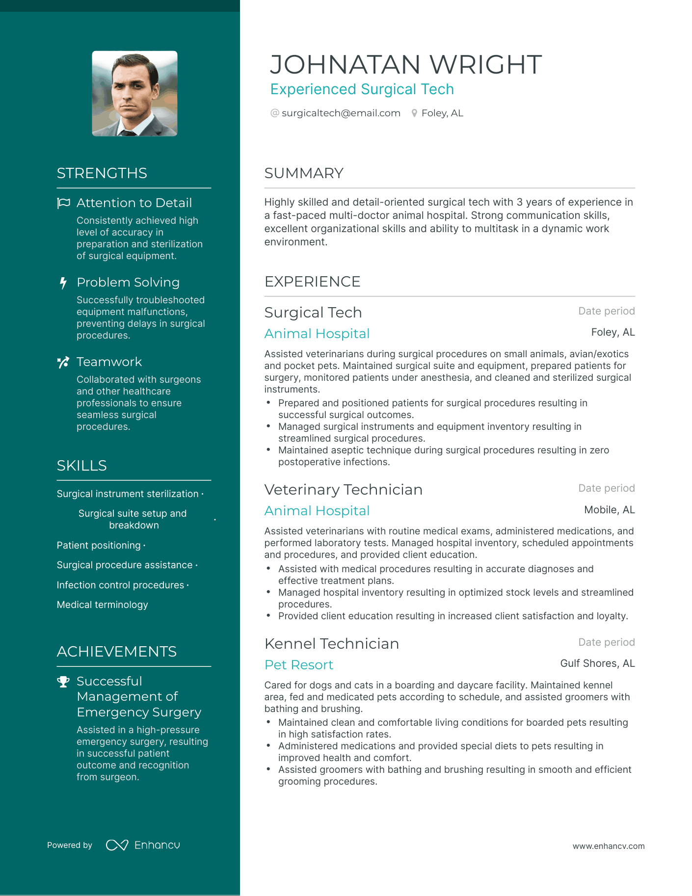 Polished Surgical Tech Resume Template