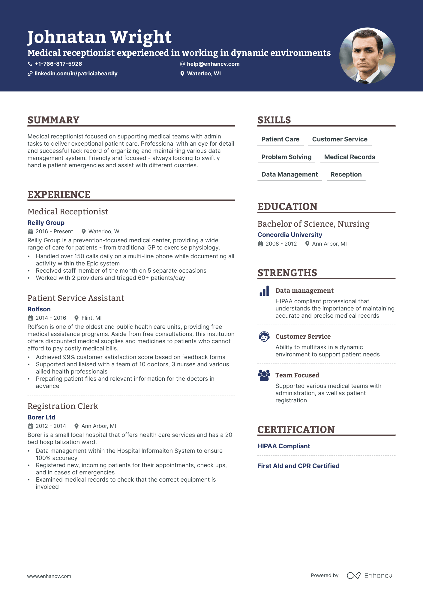 objective for resume examples medical receptionist
