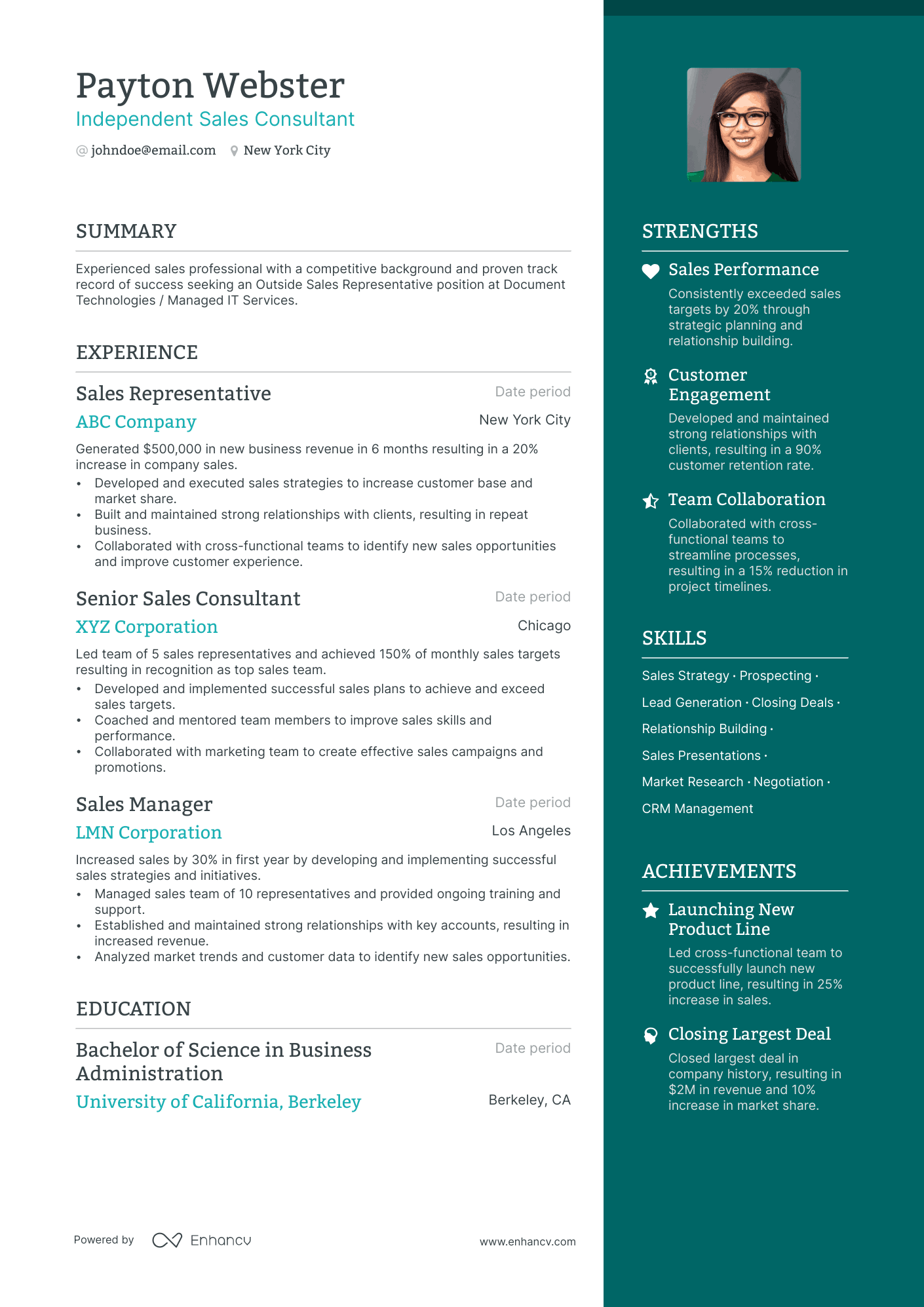 5 Sales Consultant Resume Examples & Guide for 2024