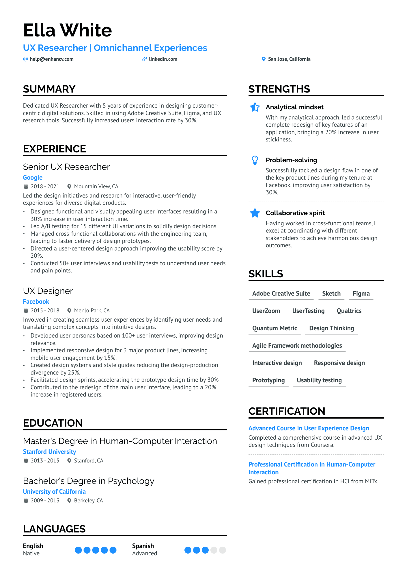 research skills examples for resume