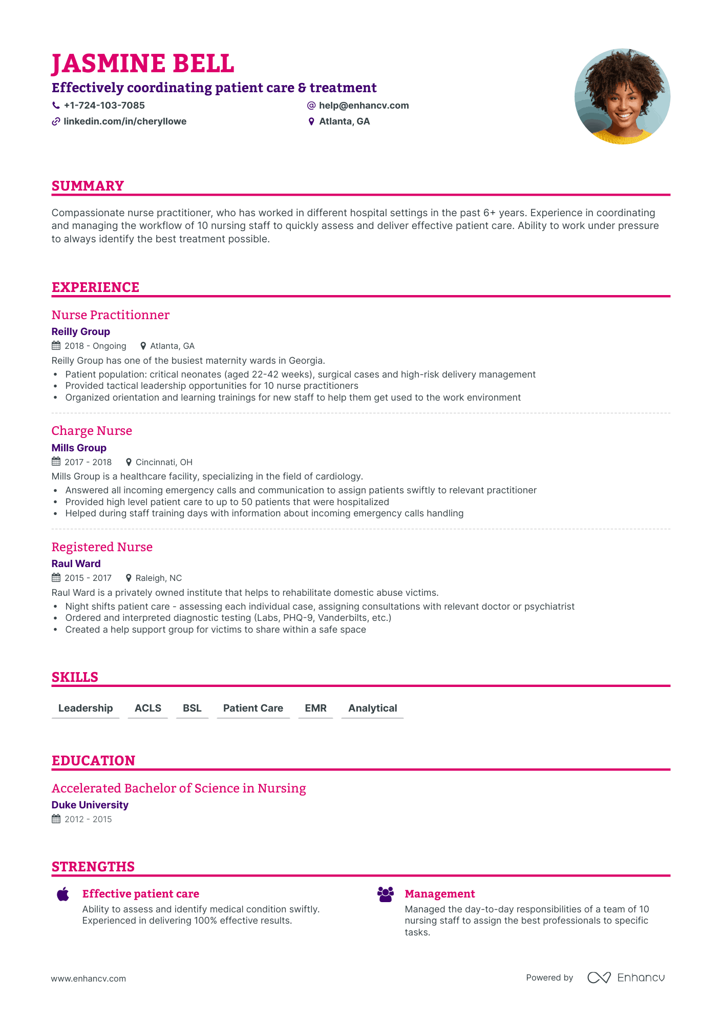 Classic Nurse Practitioner Resume Template