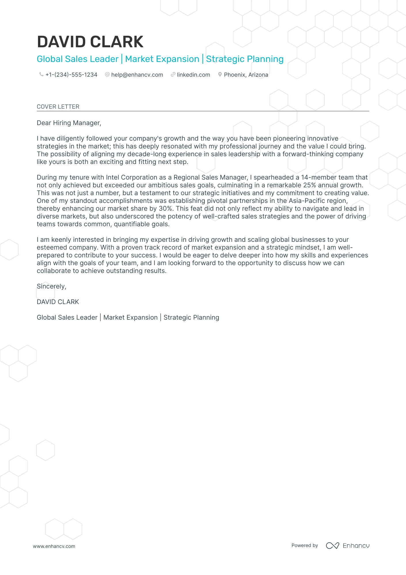 example of an application letter for sales manager