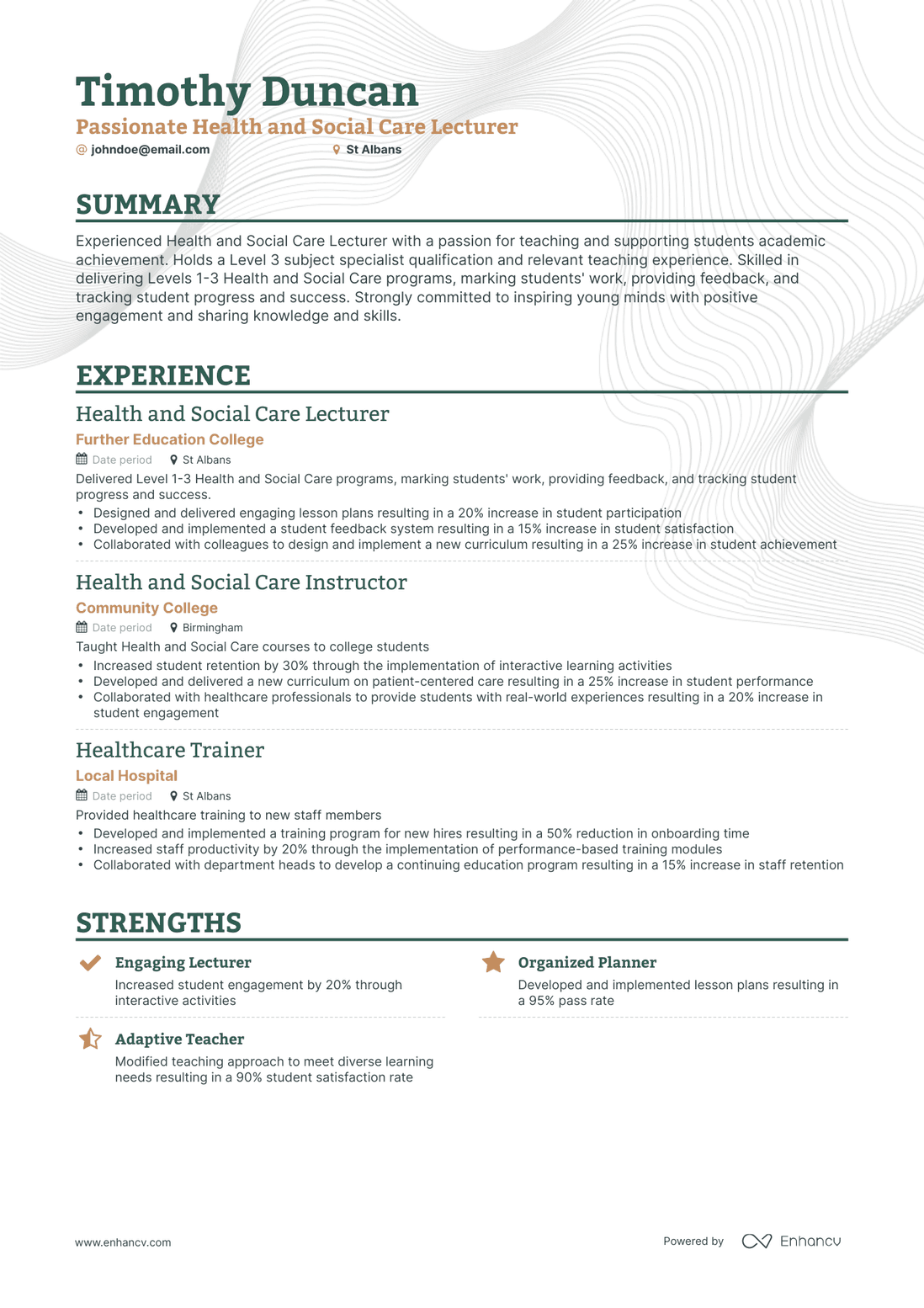 Classic Lecturer Resume Template
