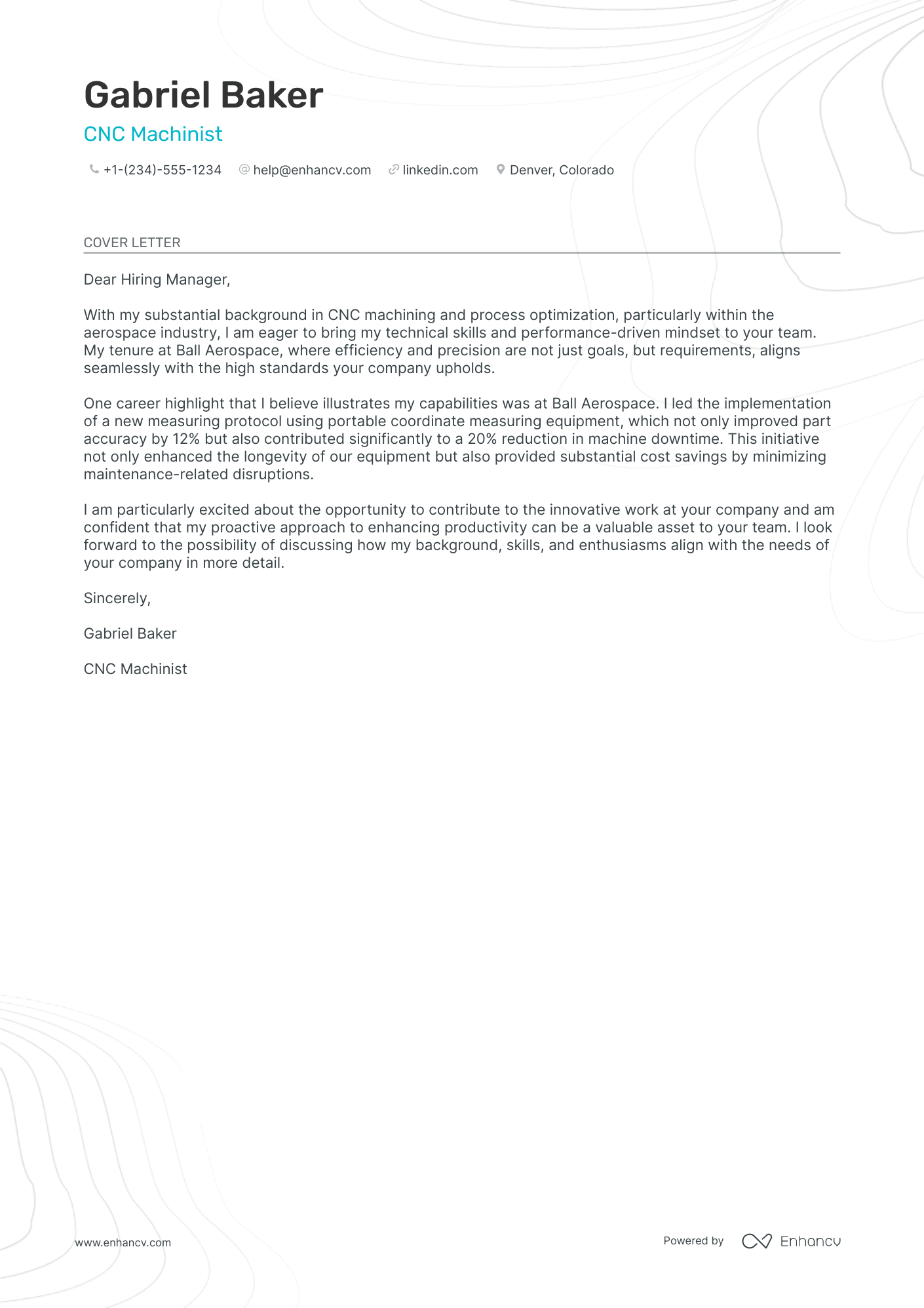 mechanic cover letter no experience