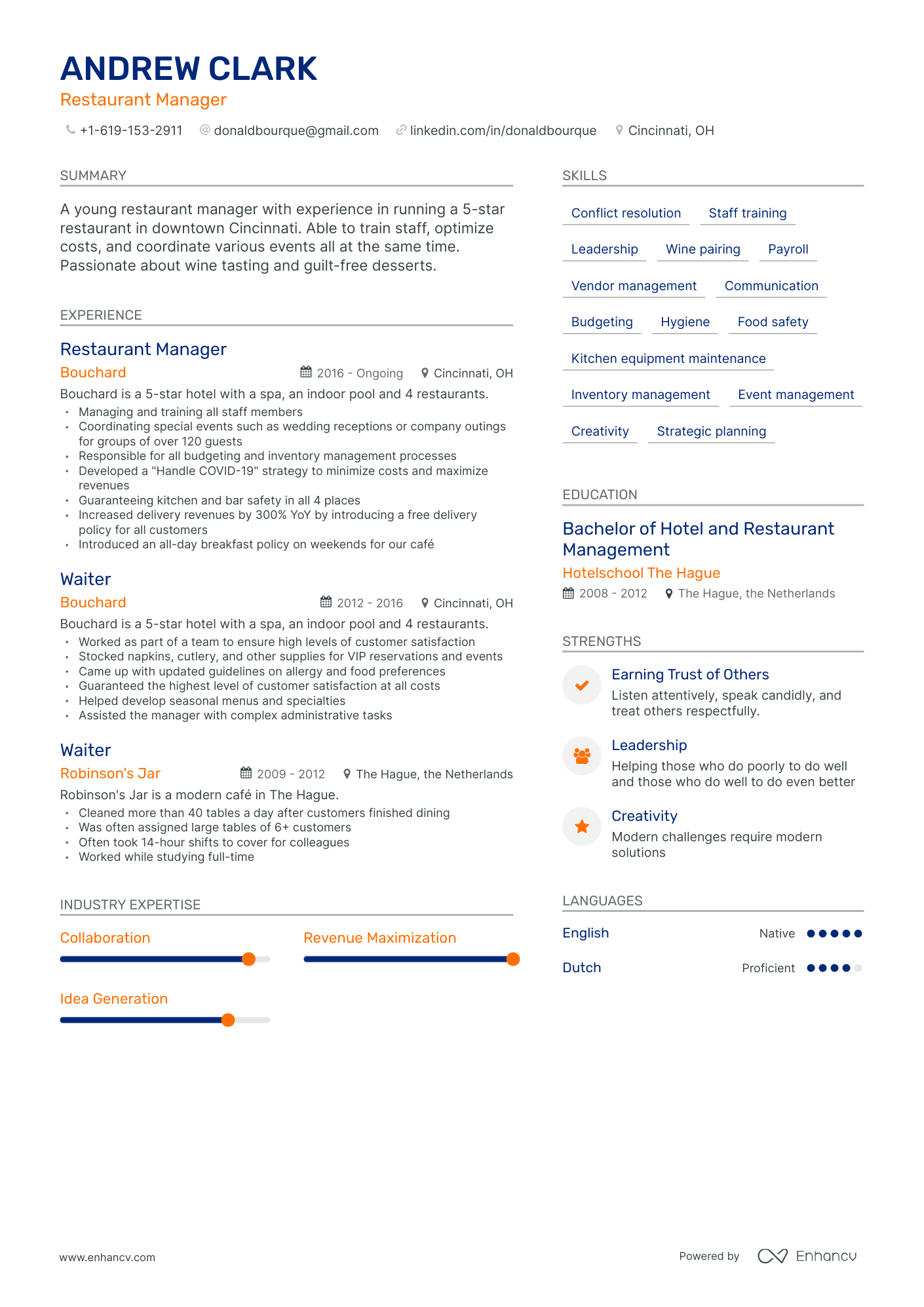 13 Restaurant Manager Resume Examples Guide For 2023